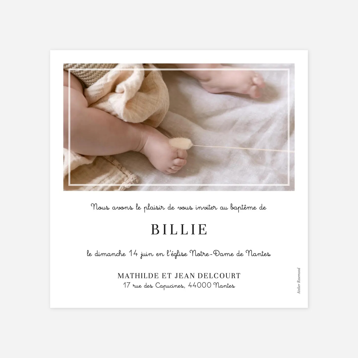 Faire-part baptême Petite Étiquette