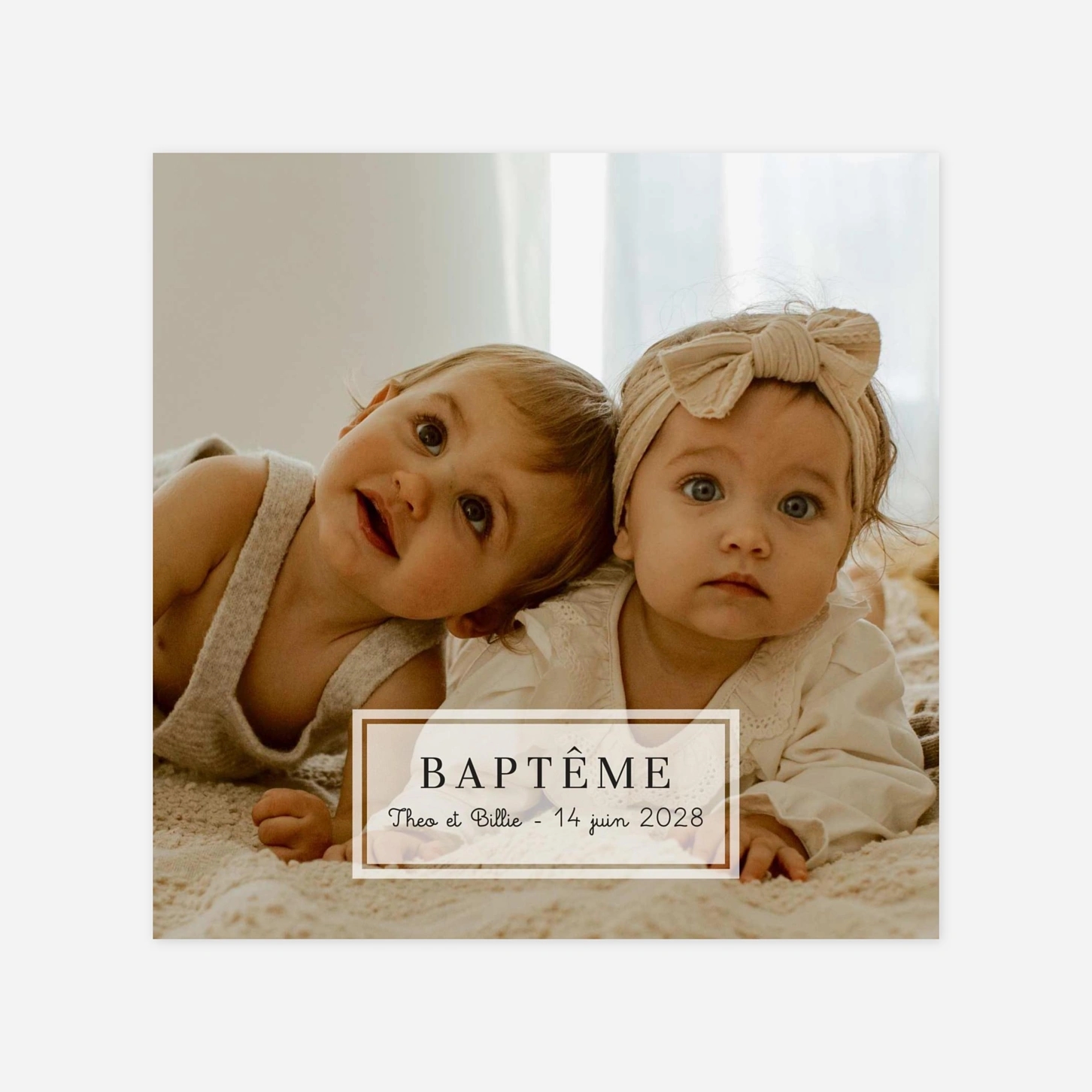 Faire-part baptême Petite Étiquette I