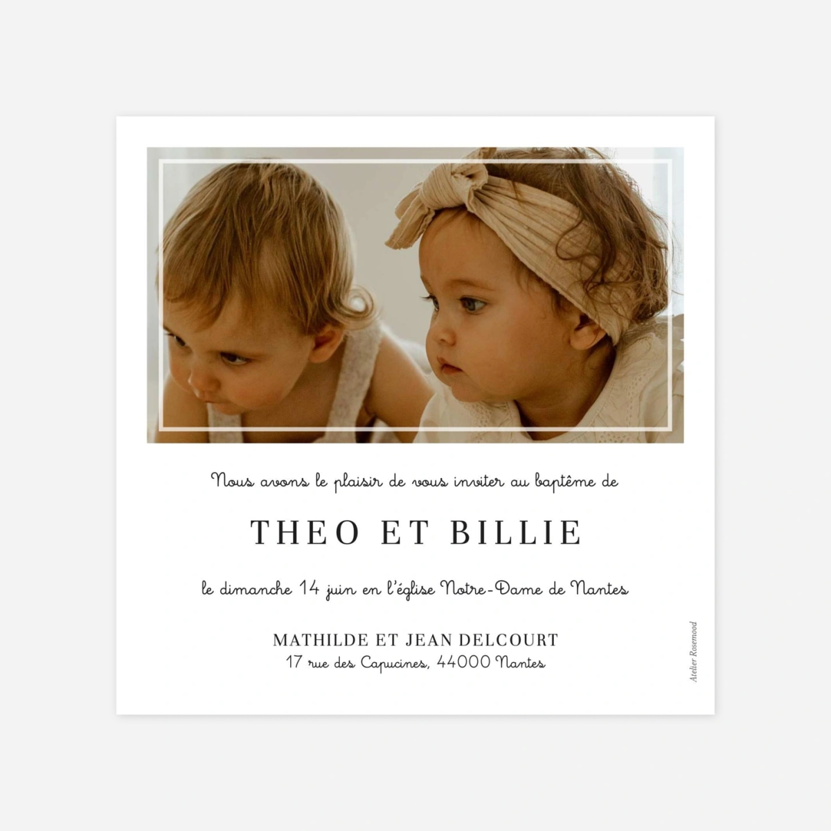 Faire-part baptême Petite Étiquette II