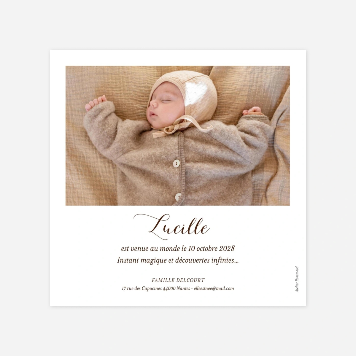 Faire-part naissance Petits habits