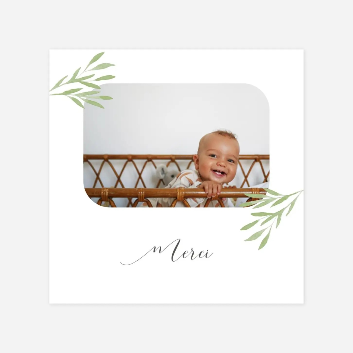 Carte remerciement naissance Petits brins