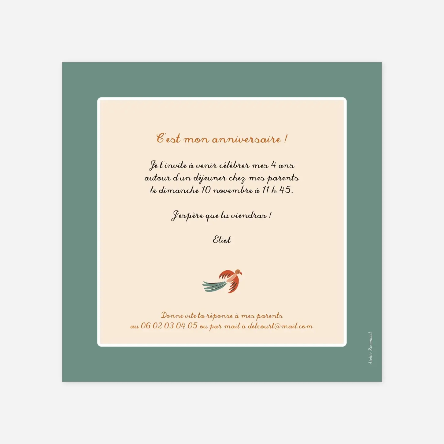 invitation anniversaire enfant Petite jungle