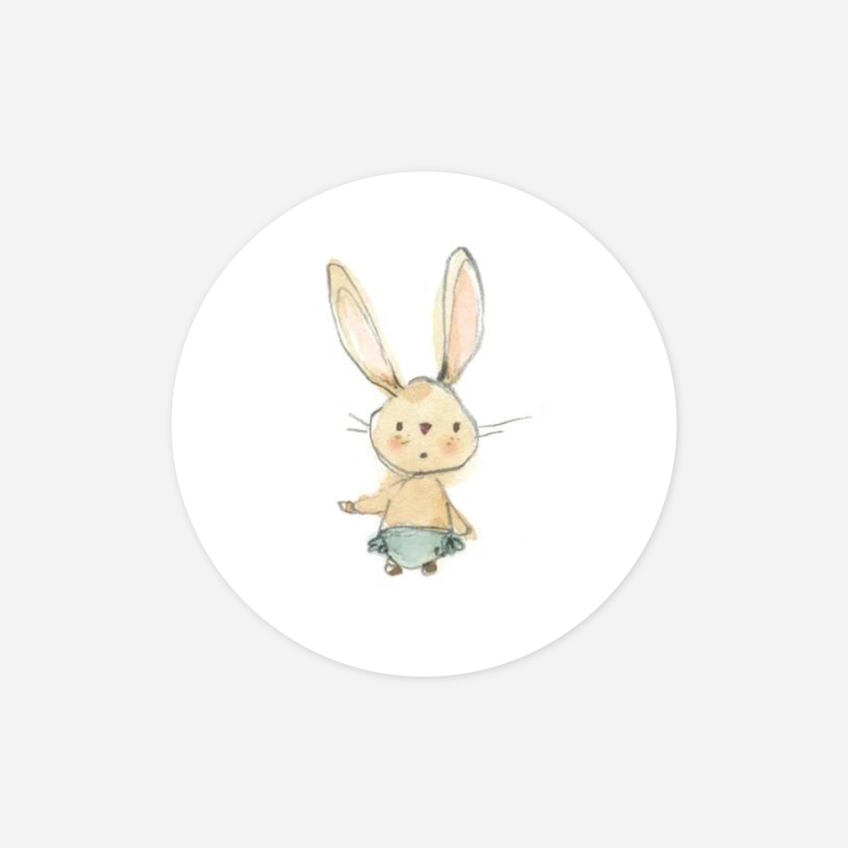 Stickers naissance Petits lapins