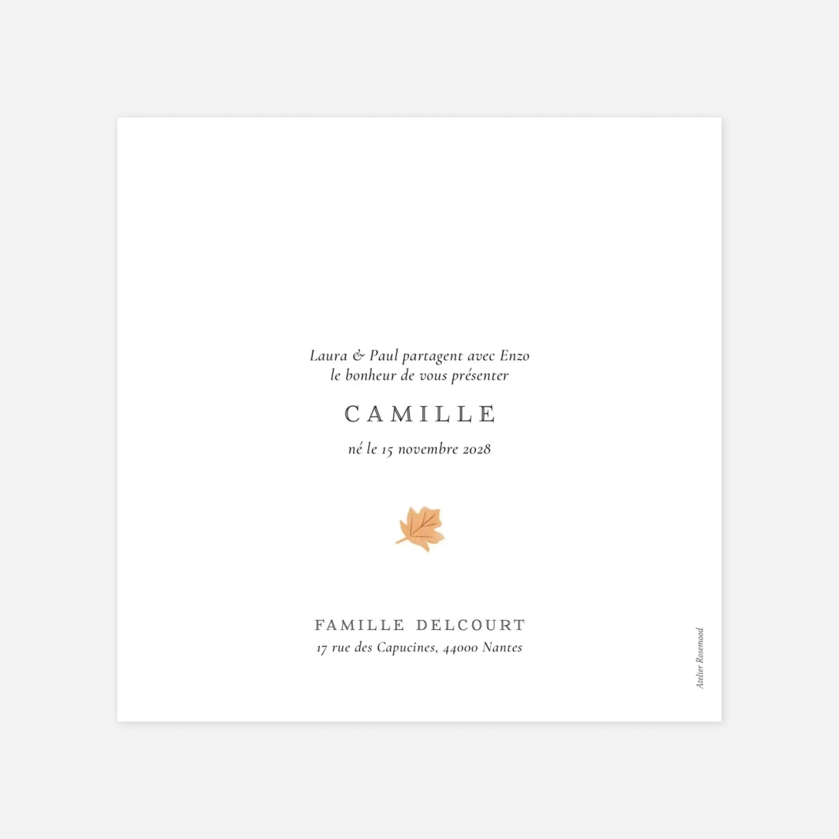 Faire-part naissance Petit mobile