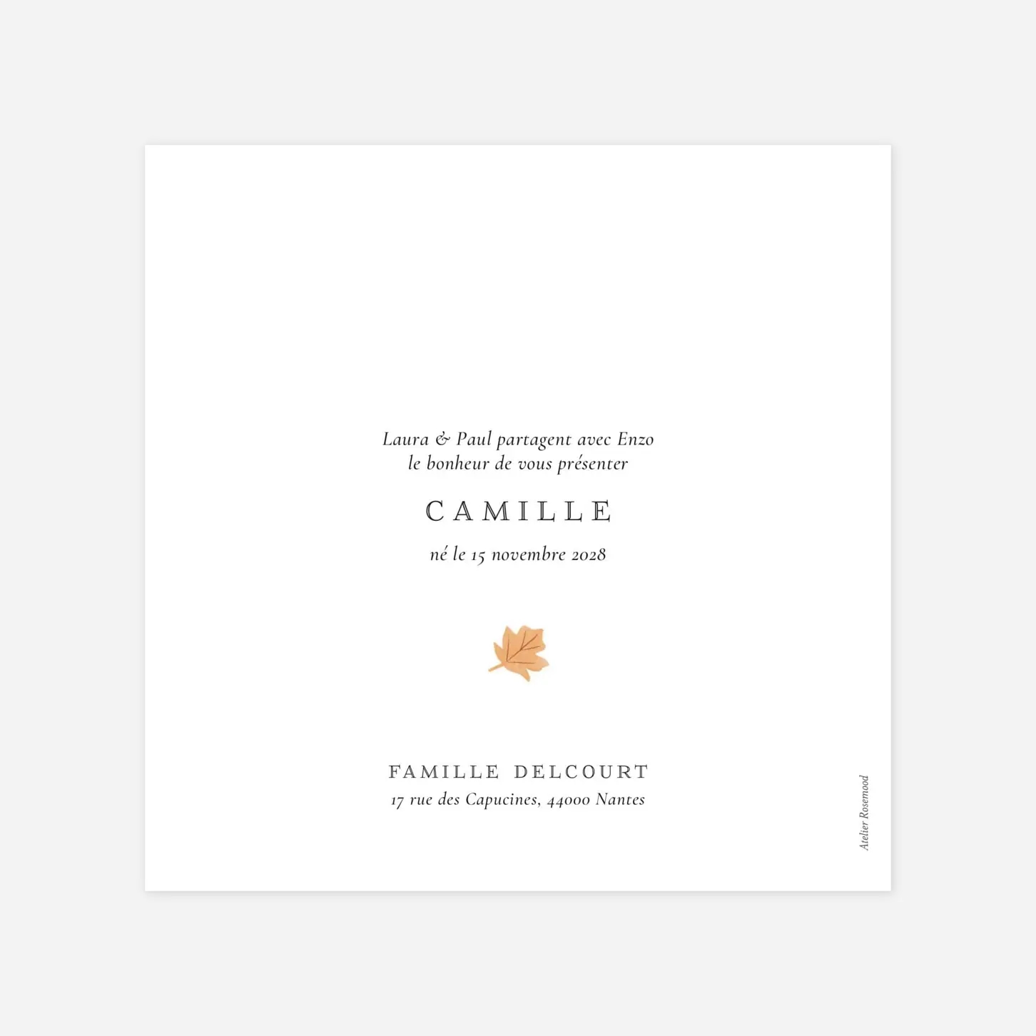 Faire-part naissance Petit mobile