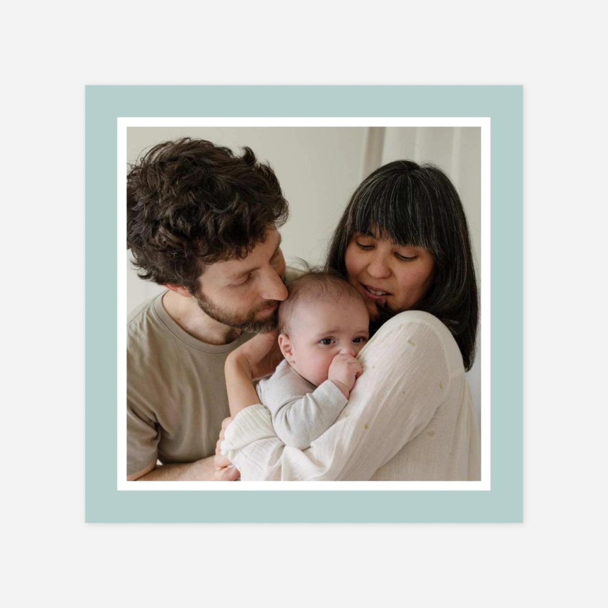 Carte remerciement naissance Petit village