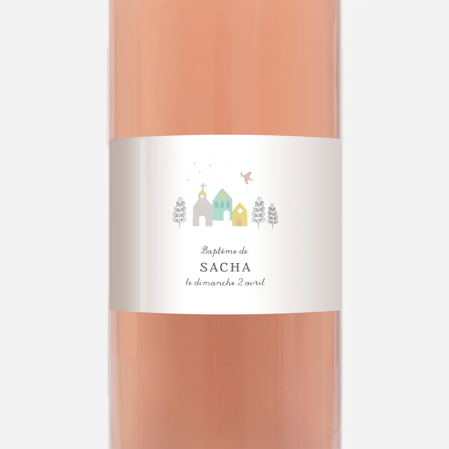 Étiquette pour bouteille Petit village