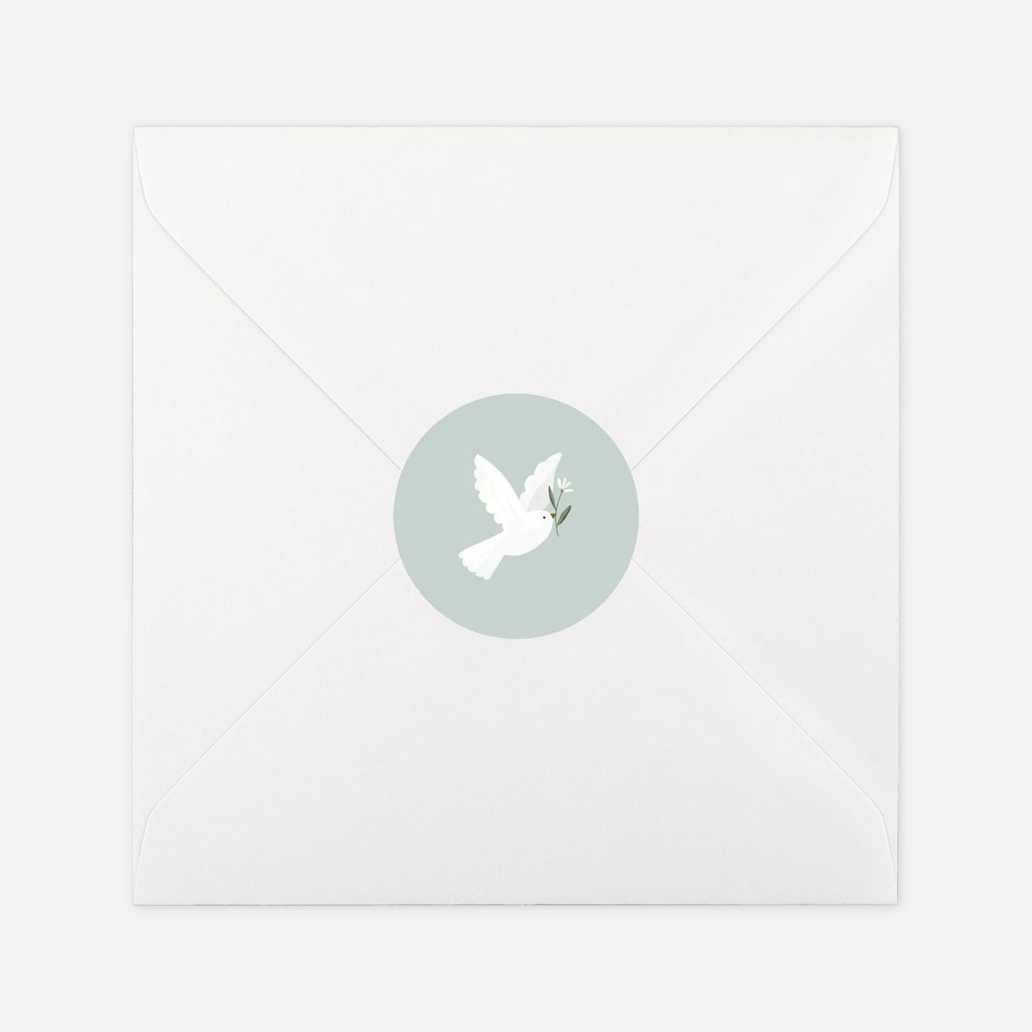 Stickers pour enveloppes baptême Petite colombe