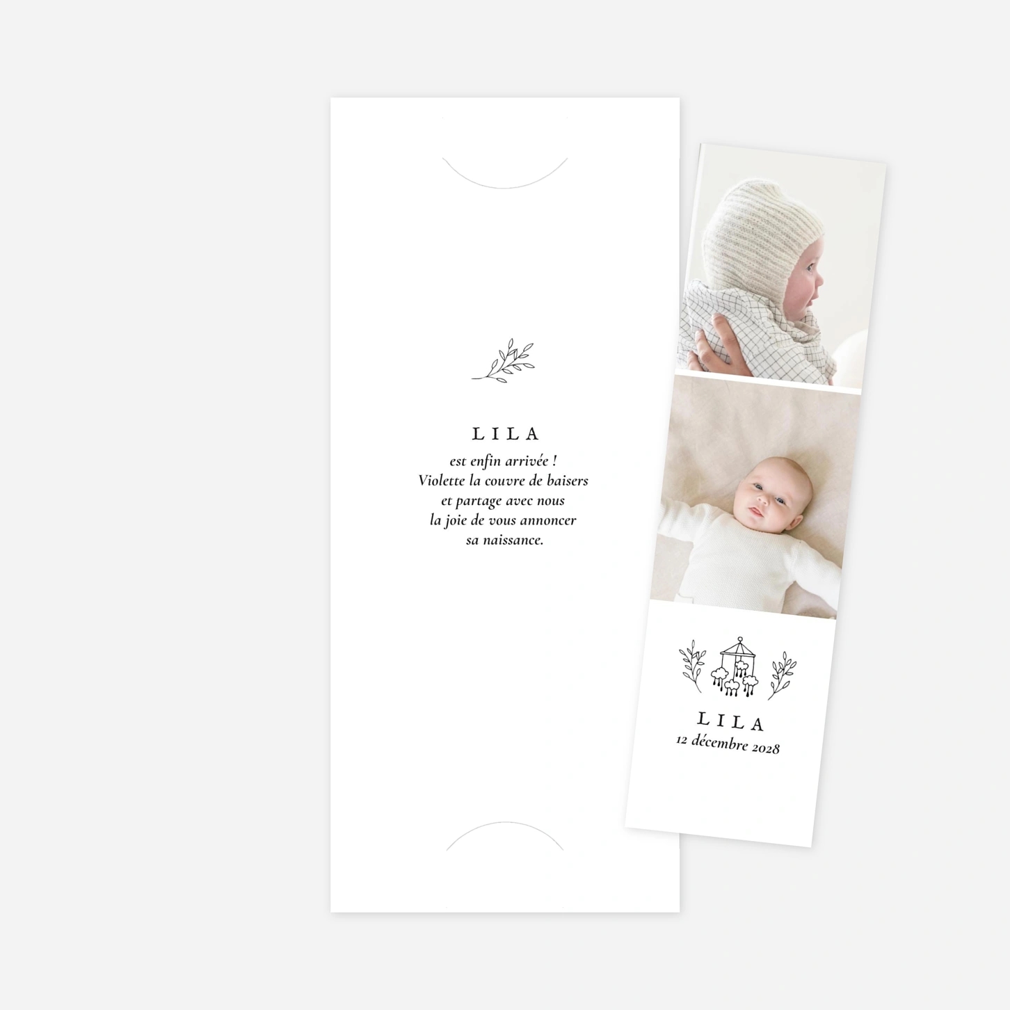 Faire-part naissance Petite gravure