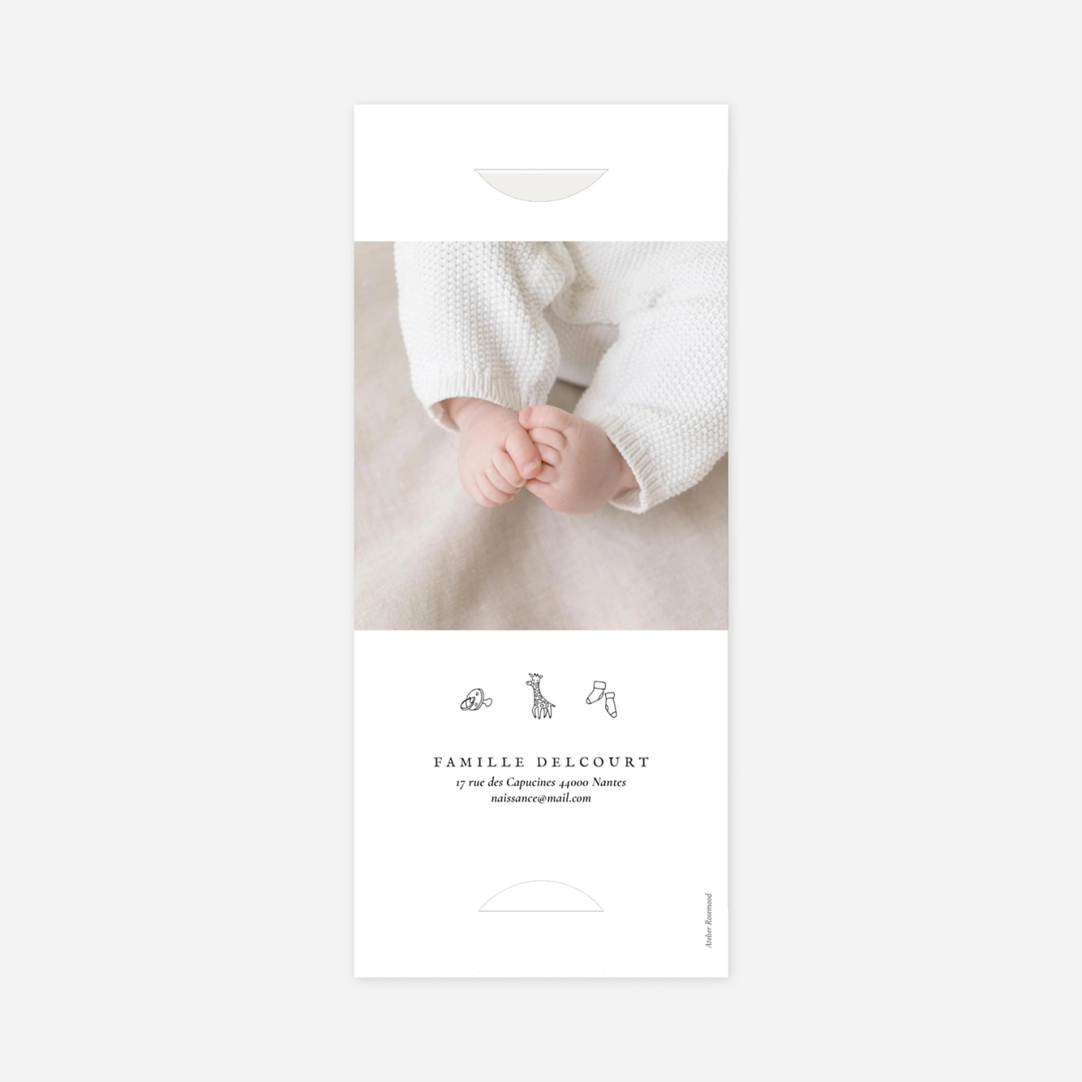 Faire-part naissance Petite gravure