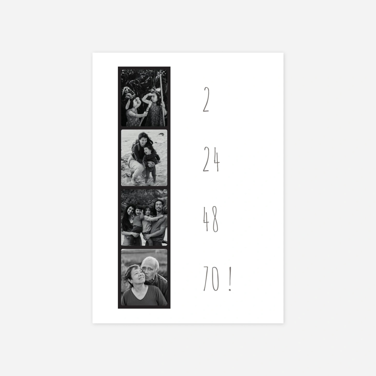 invitation anniversaire 4 photos