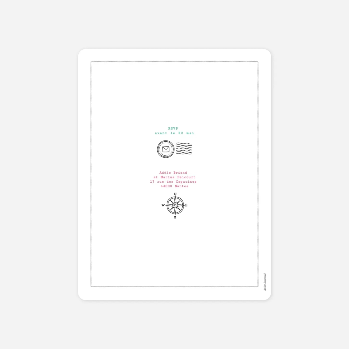 Faire-part mariage Pictos