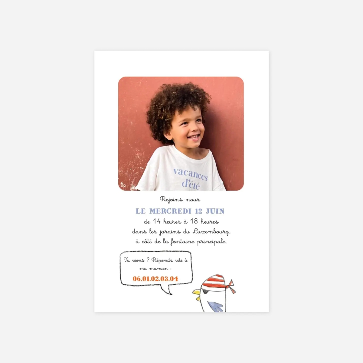invitation anniversaire enfant Pirate