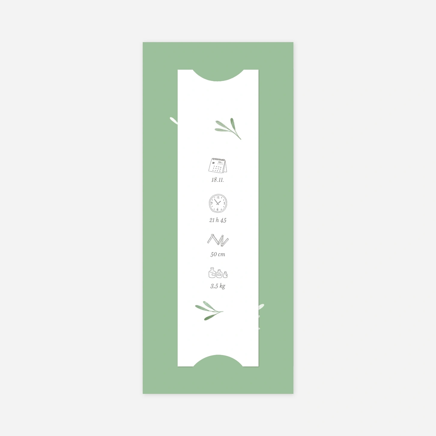 Faire-part naissance Picto végétal