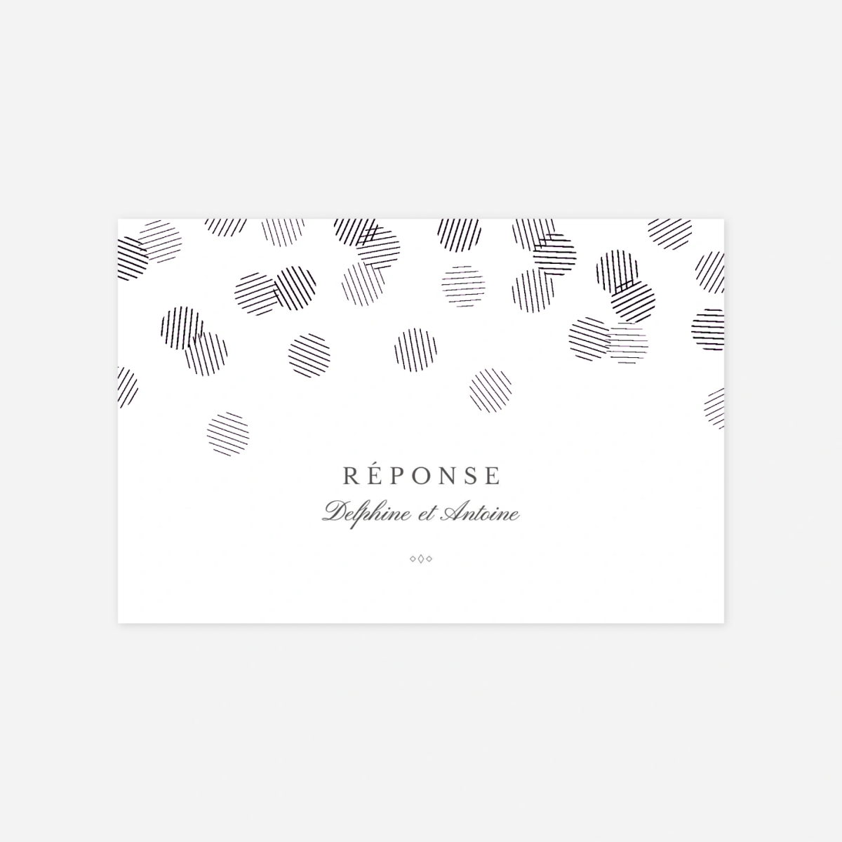 Carton réponse Polka