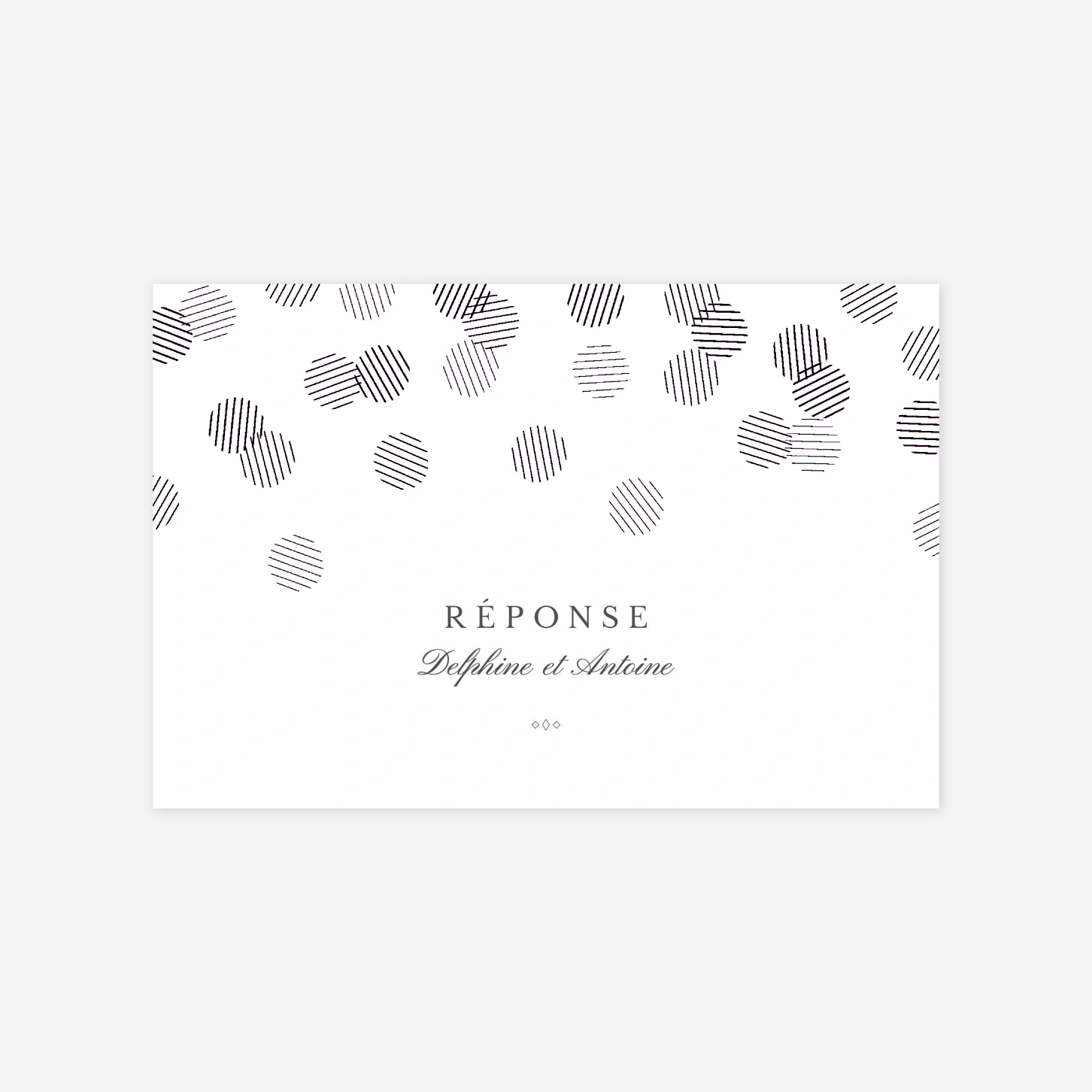 Carton réponse Polka