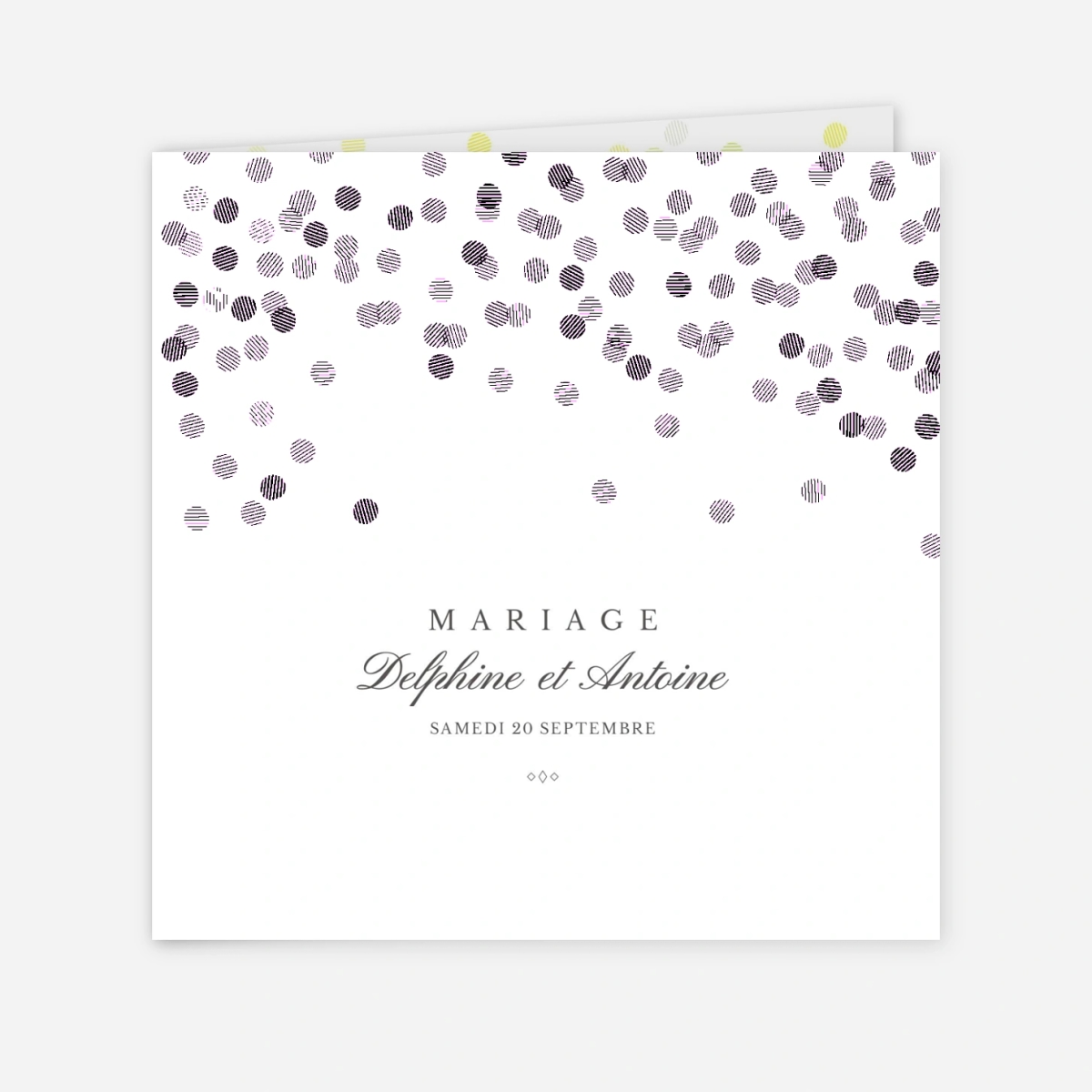 Faire-part mariage Polka