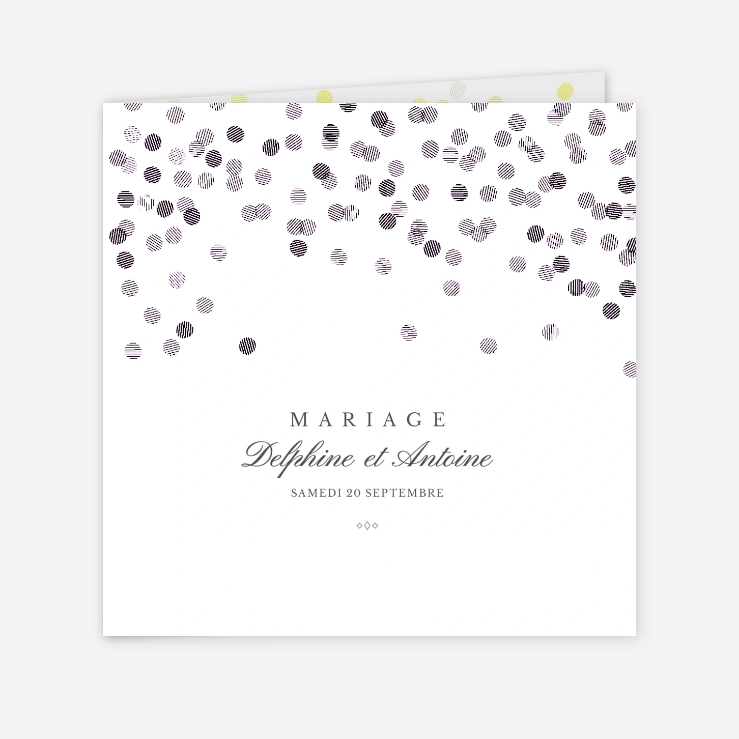 Faire-part mariage Polka