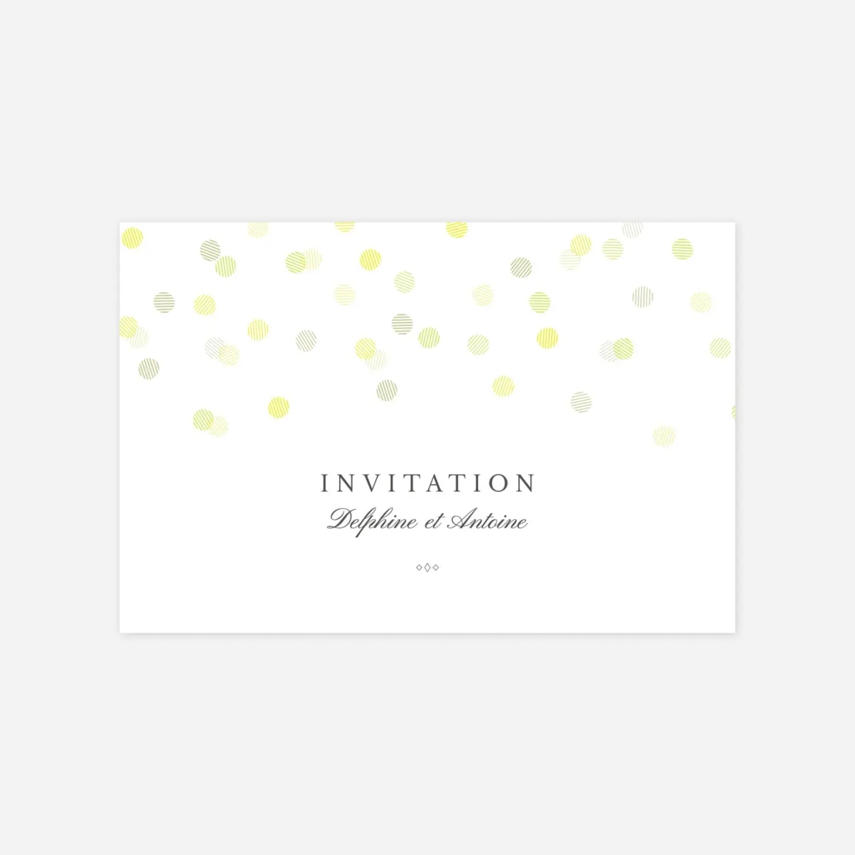 Carton d'invitation Polka