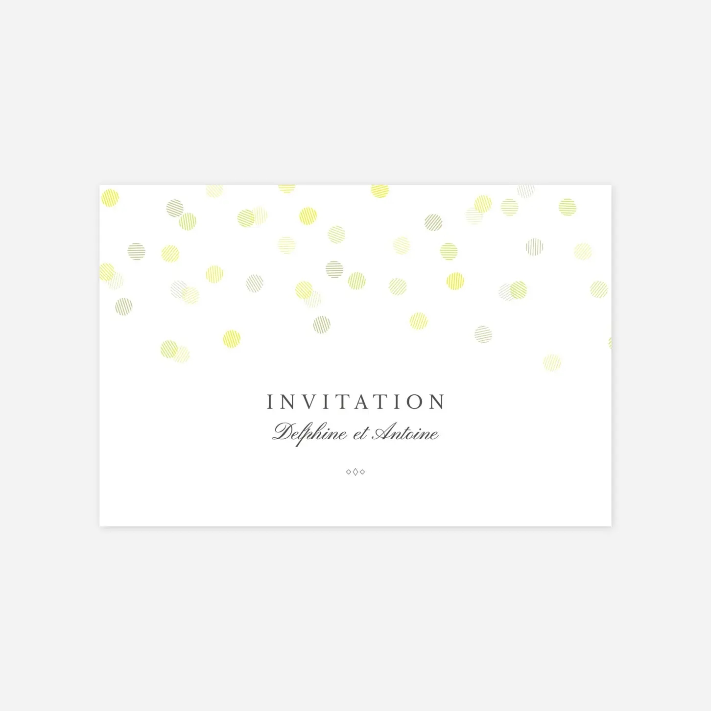 Carton d'invitation Polka