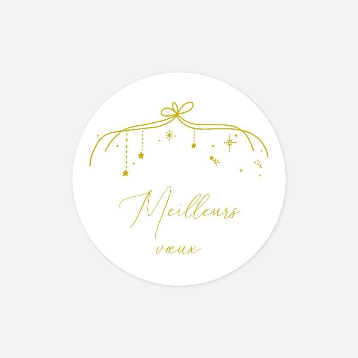 Étiquette cadeau Noël Pluie étoilée