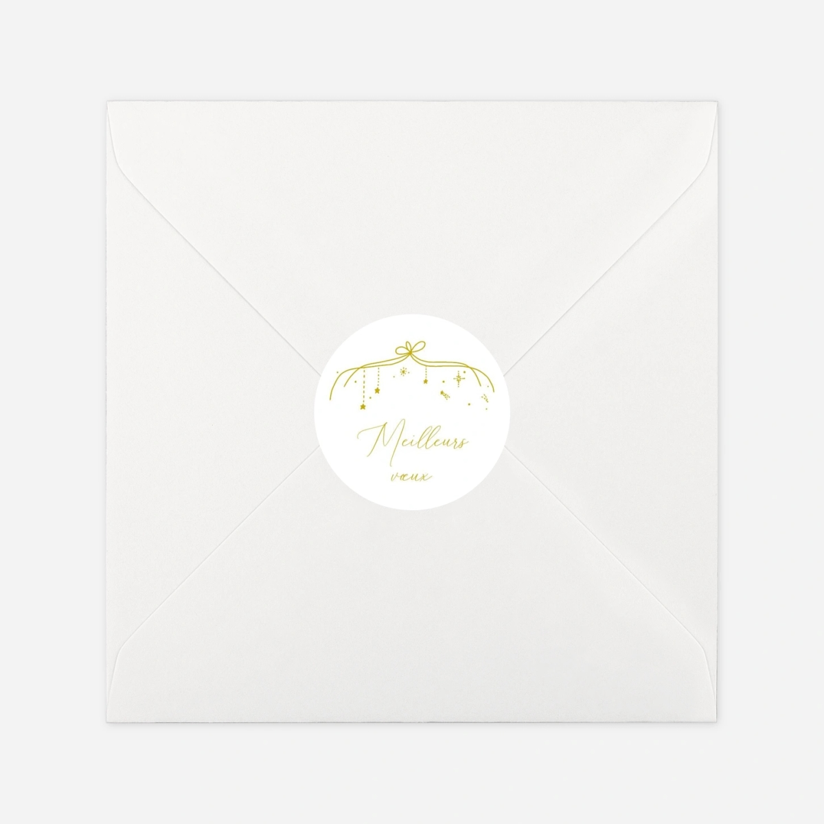 Étiquette cadeau Noël Pluie étoilée