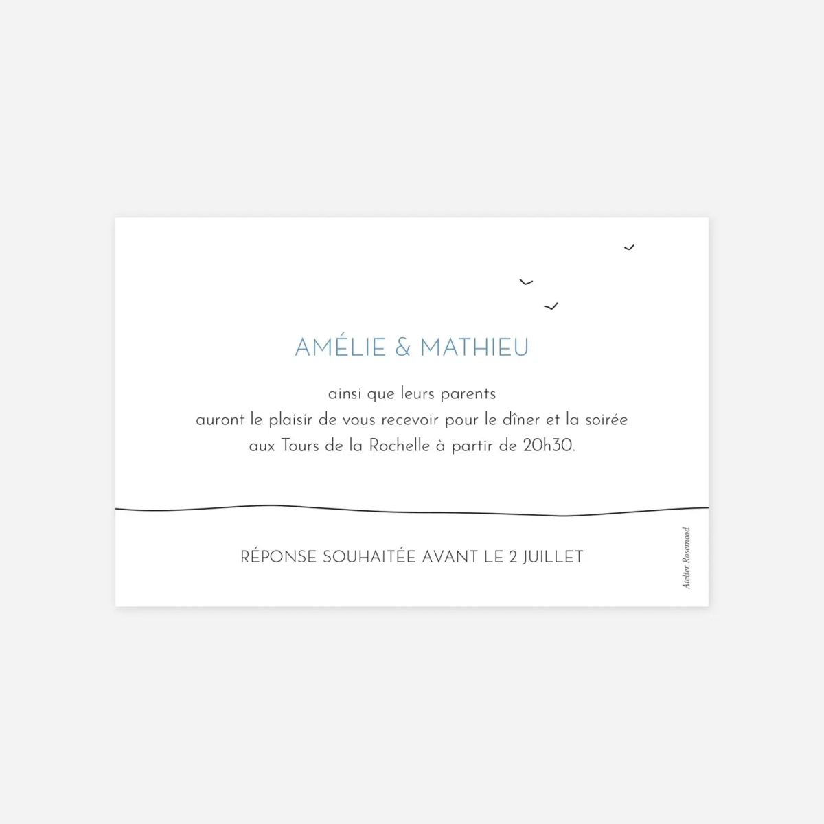 Carton d'invitation Promesse