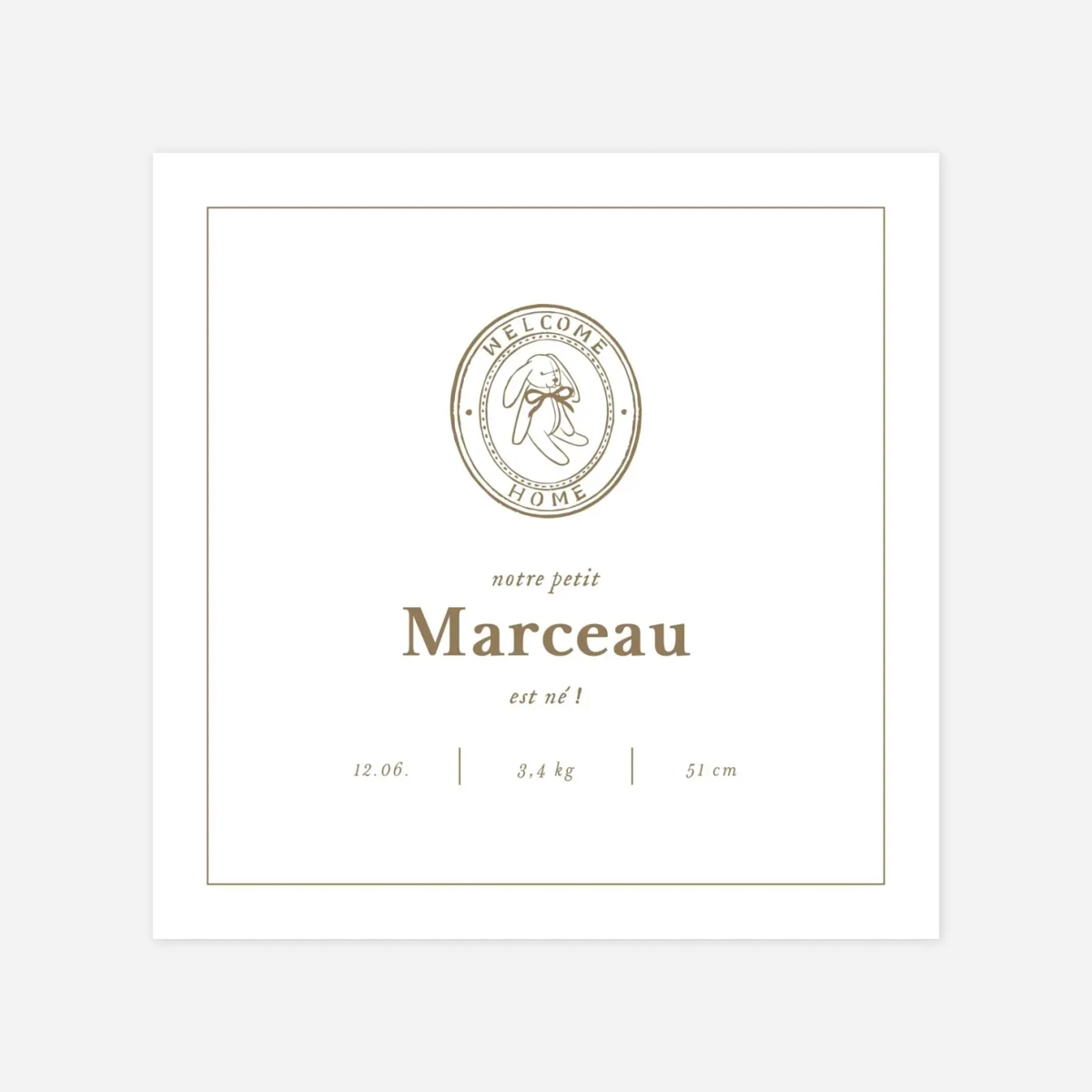 Faire-part naissance Petit médaillon