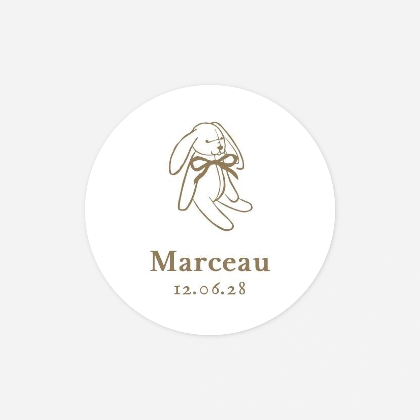 Stickers naissance Petit médaillon