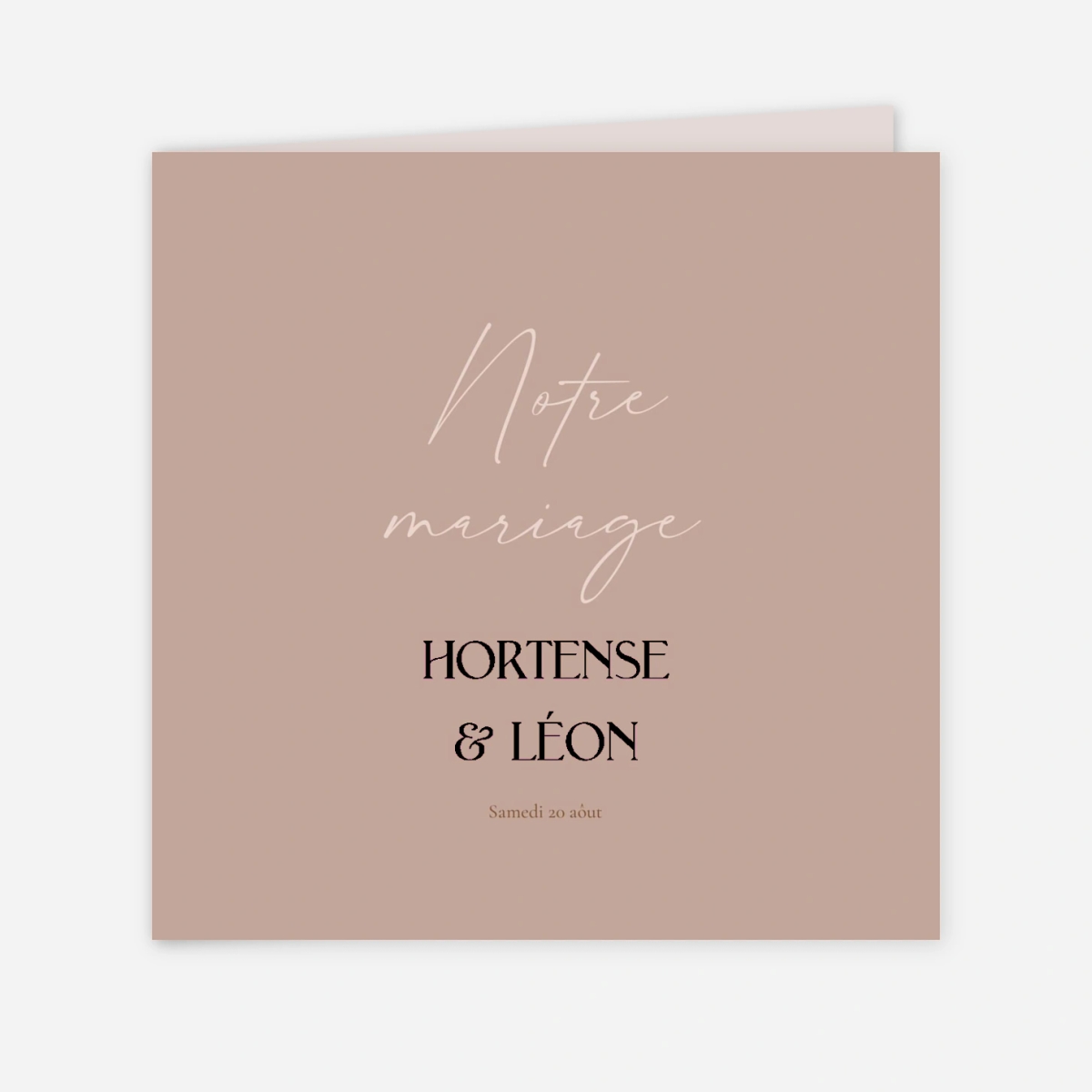 Faire-part mariage Promesse d'un mot