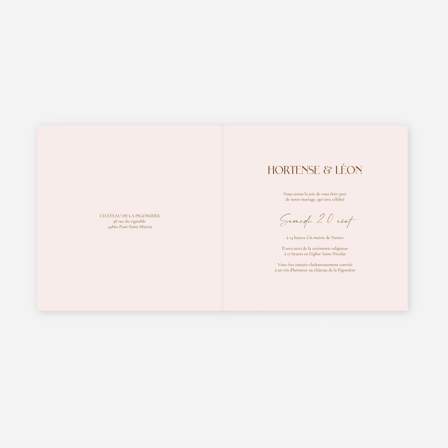 Faire-part mariage Promesse d'un mot