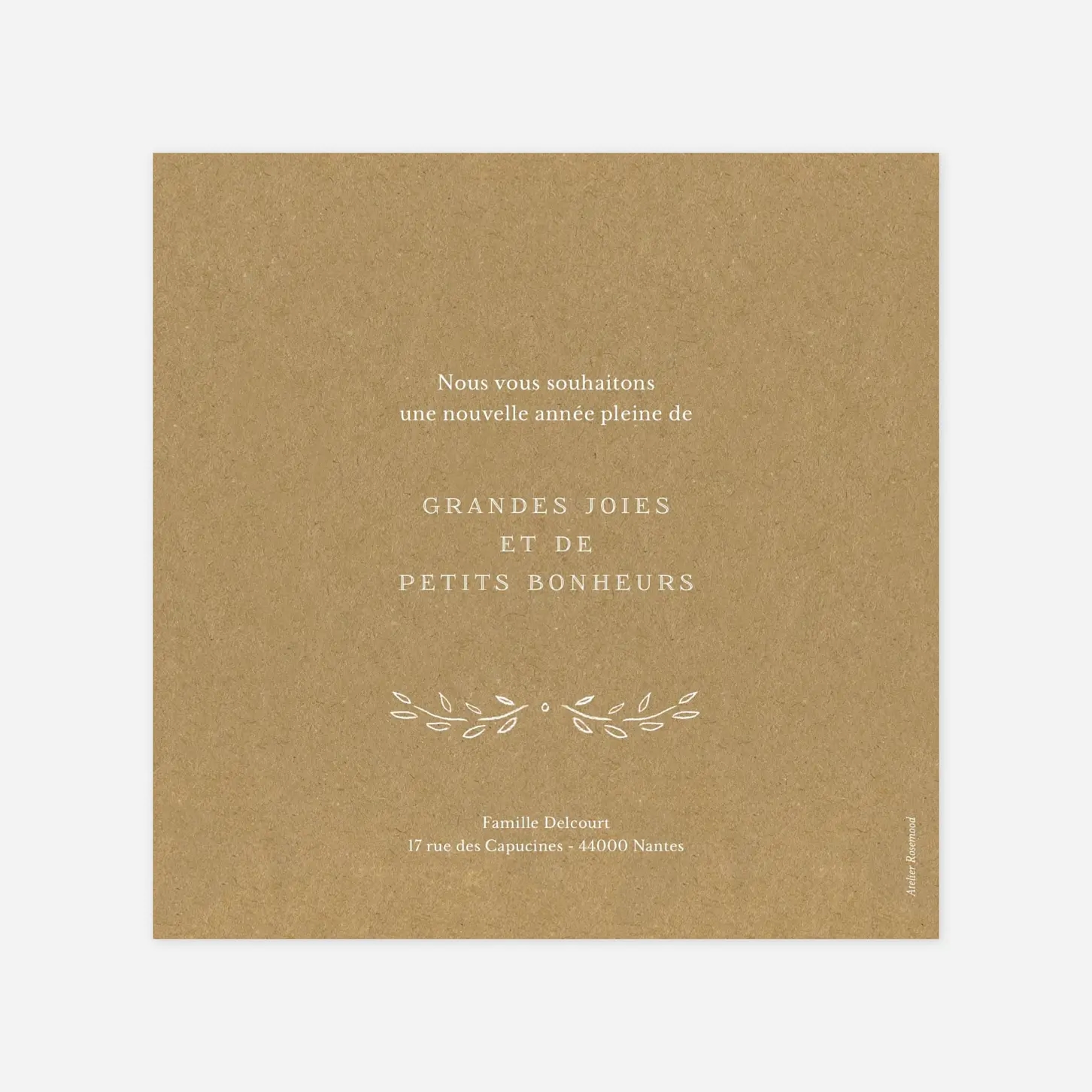 Carte de voeux Poème