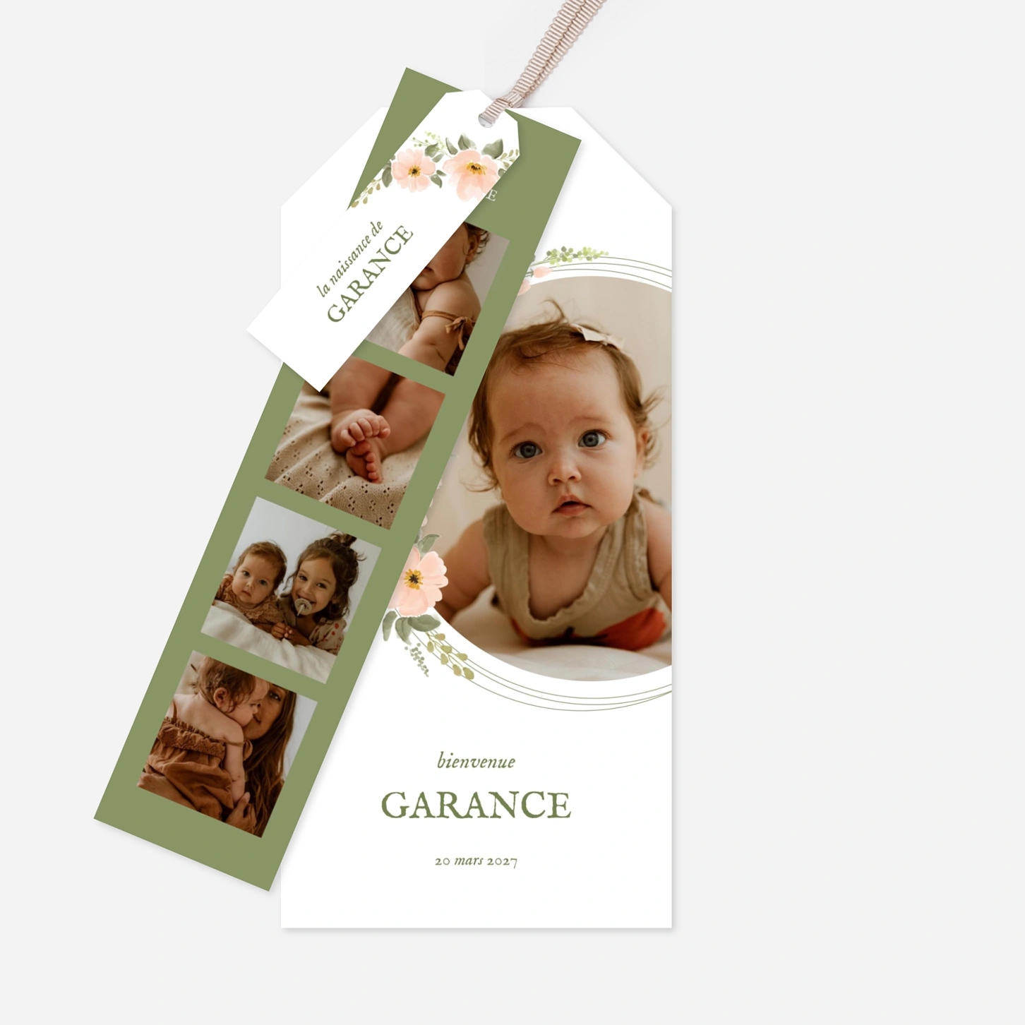 Faire-part naissance Poésie florale