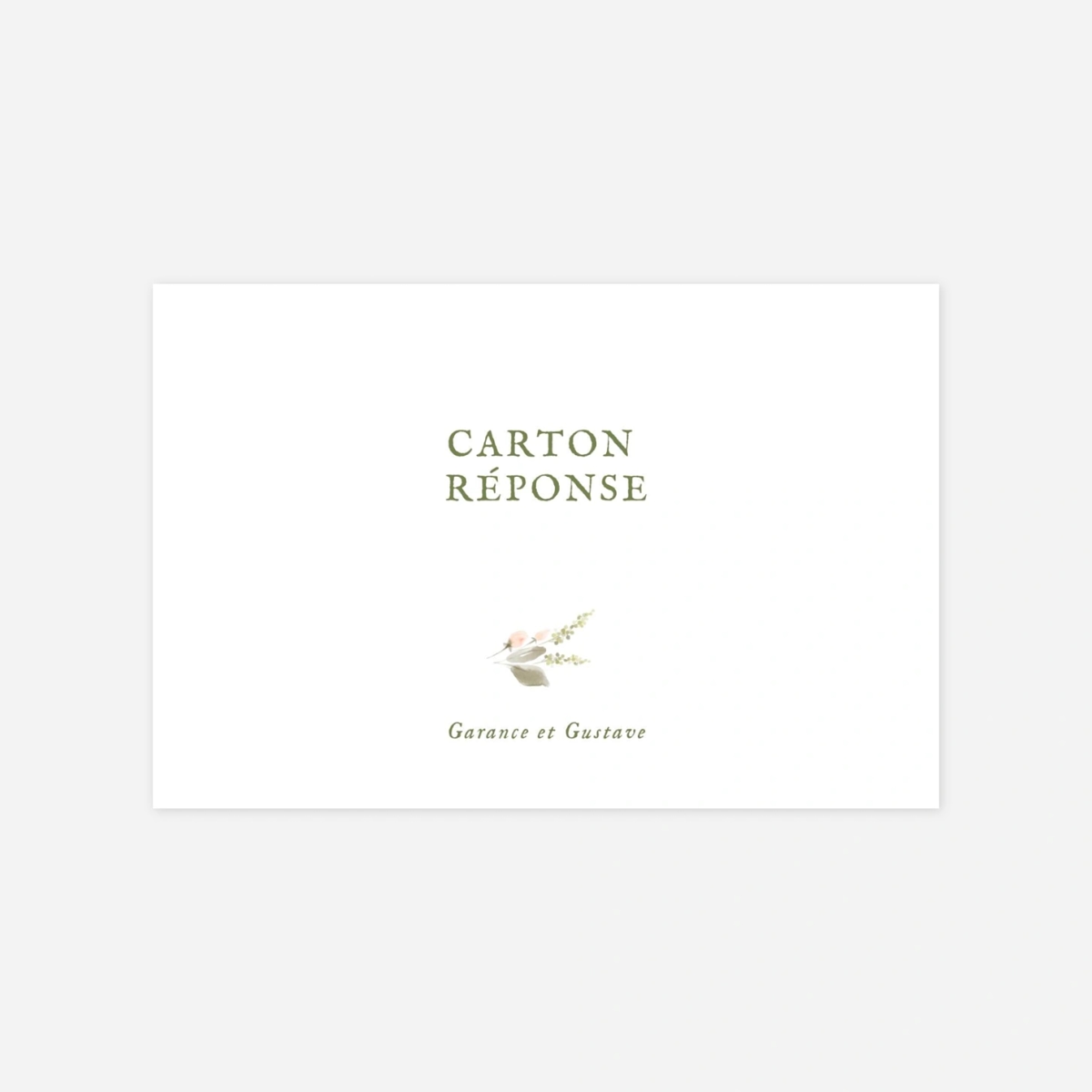 Carton réponse Poésie florale