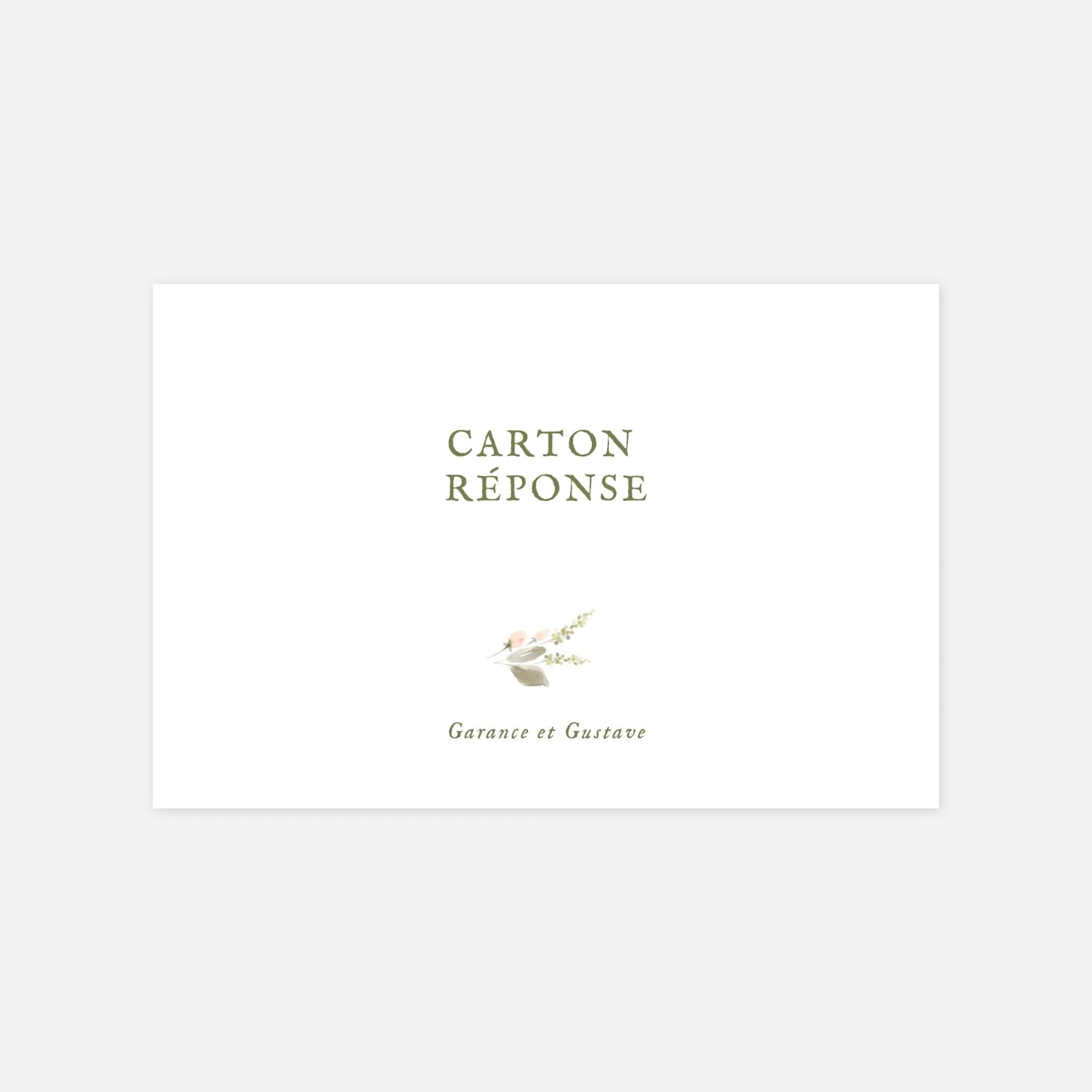 Carton réponse Poésie florale