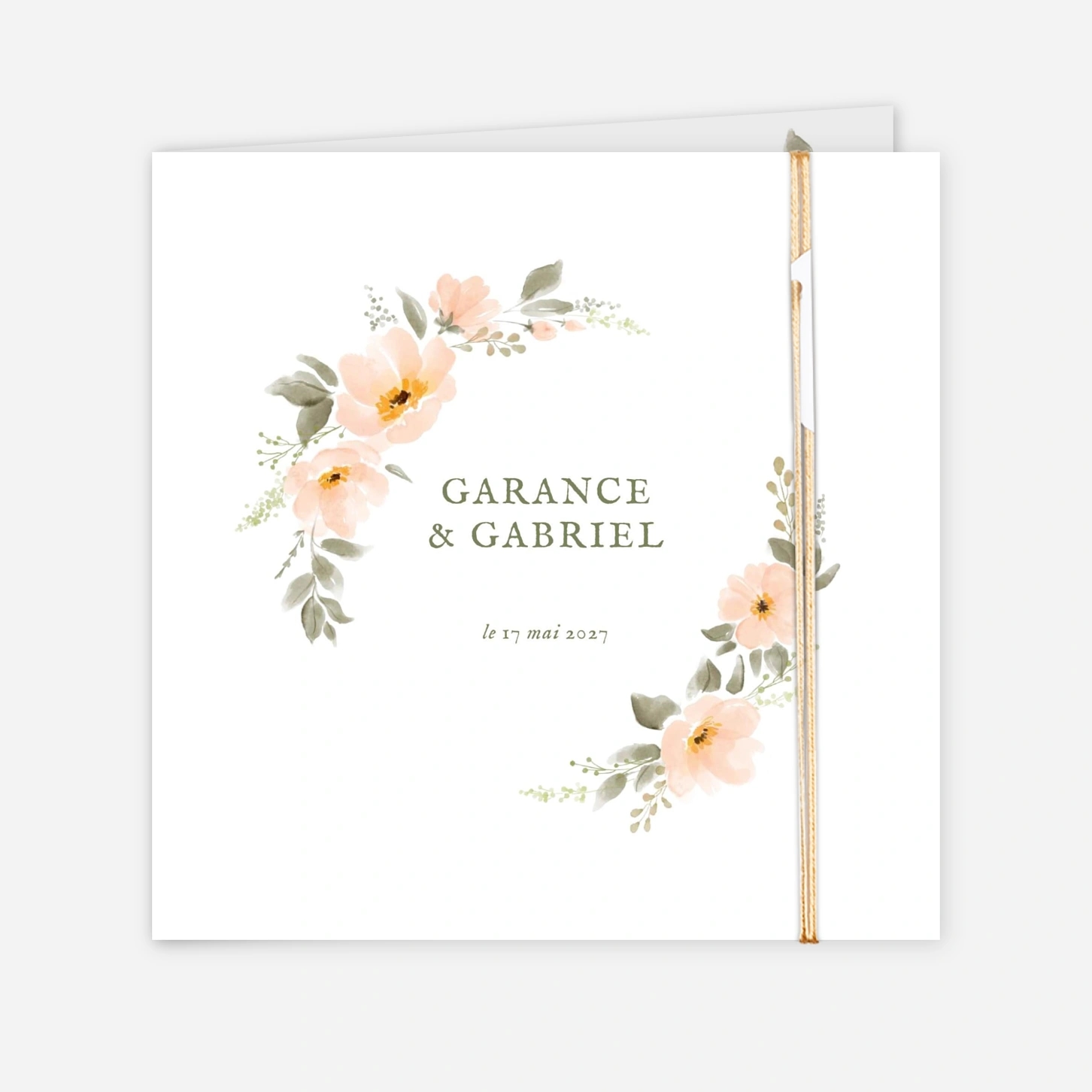 Faire-part mariage Poésie florale