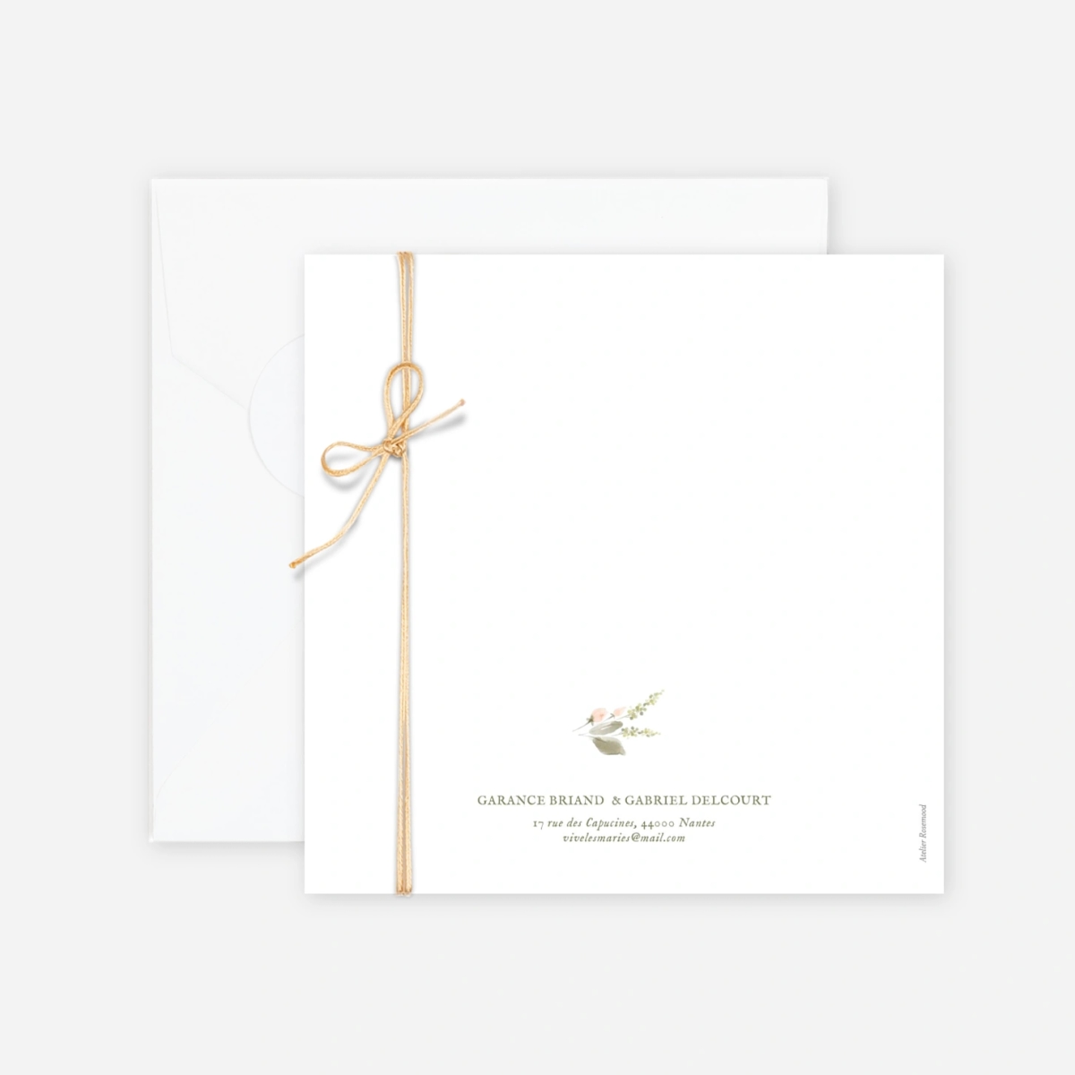 Faire-part mariage Poésie florale