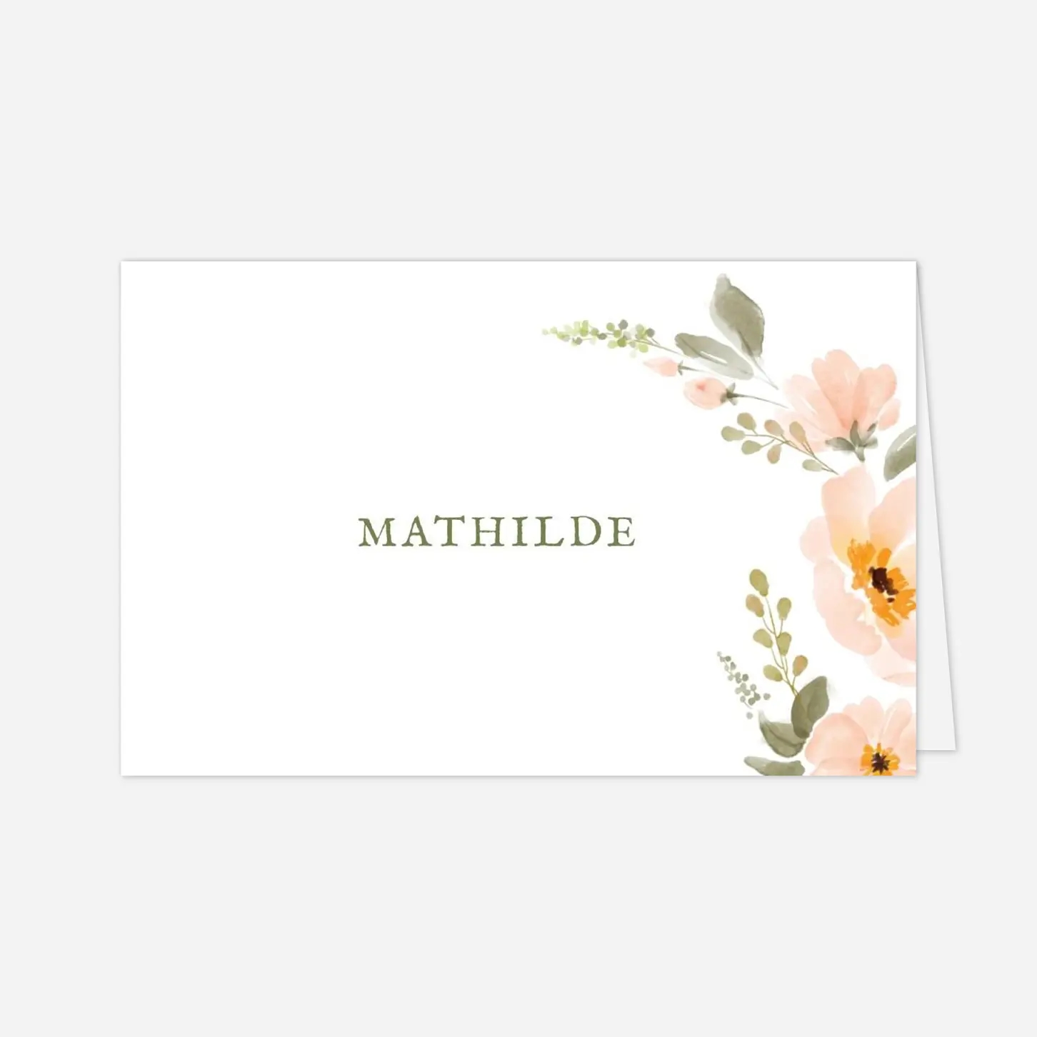 Marque-place mariage Poésie florale