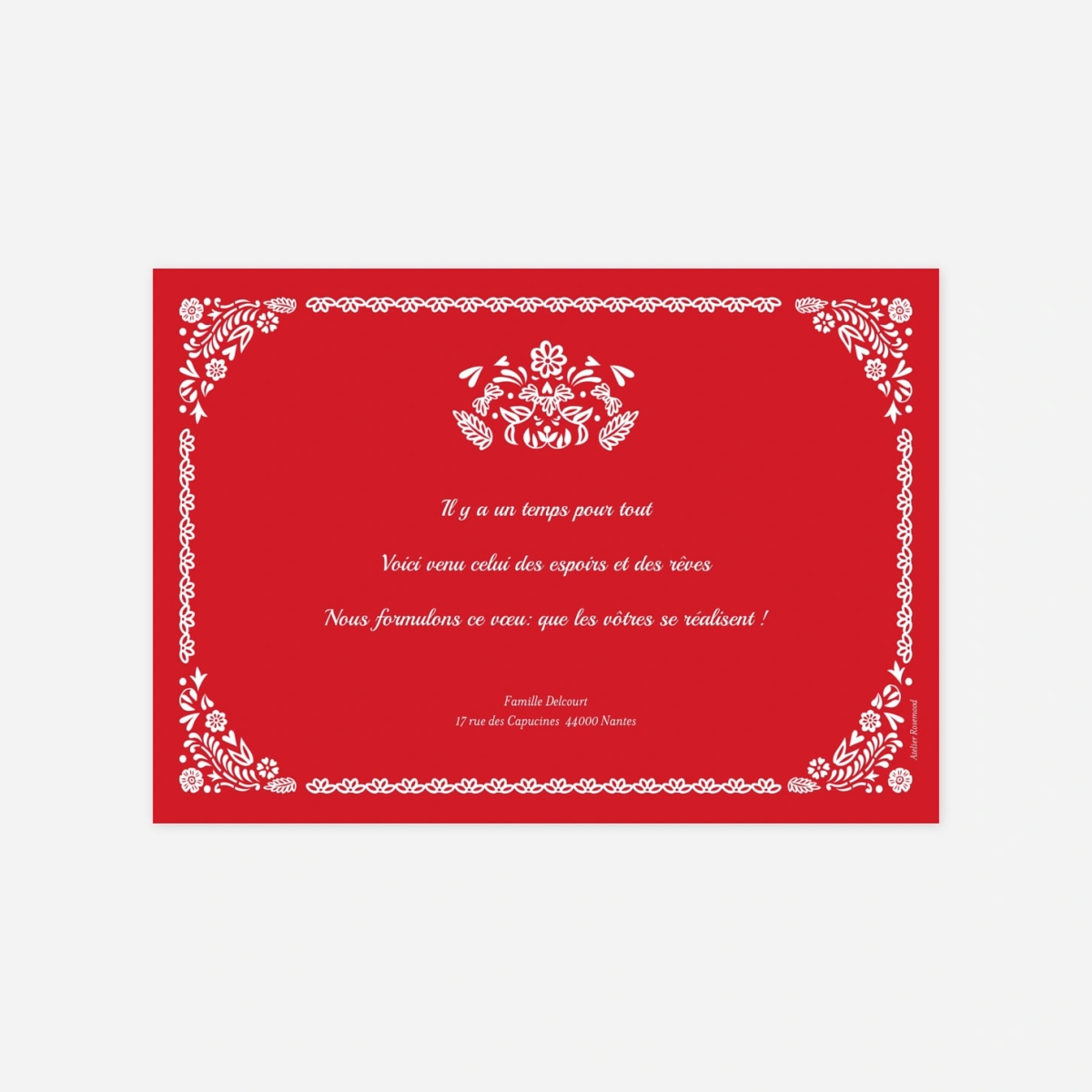 Carte de voeux Papel Picado