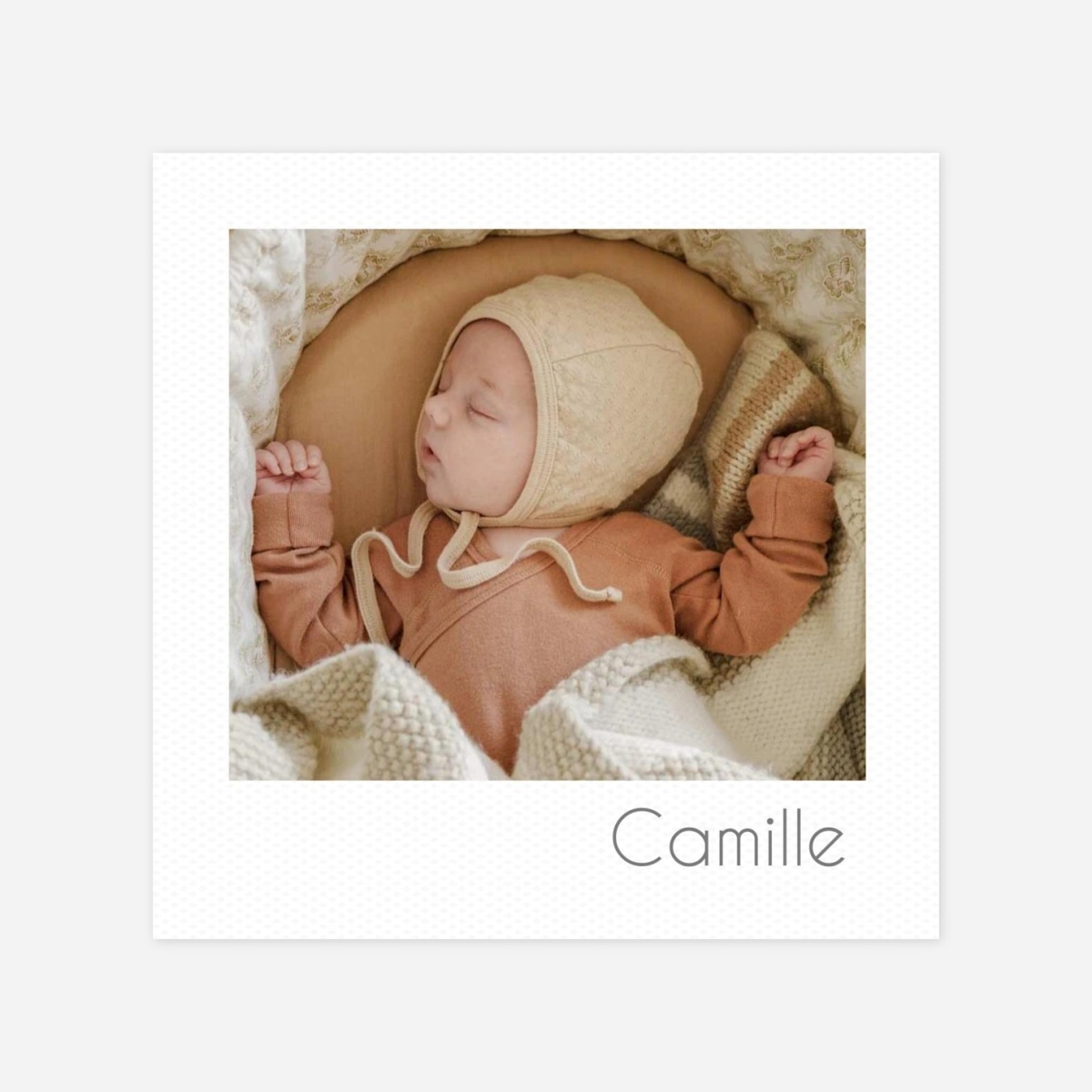 Faire-part naissance Petite photo rétro