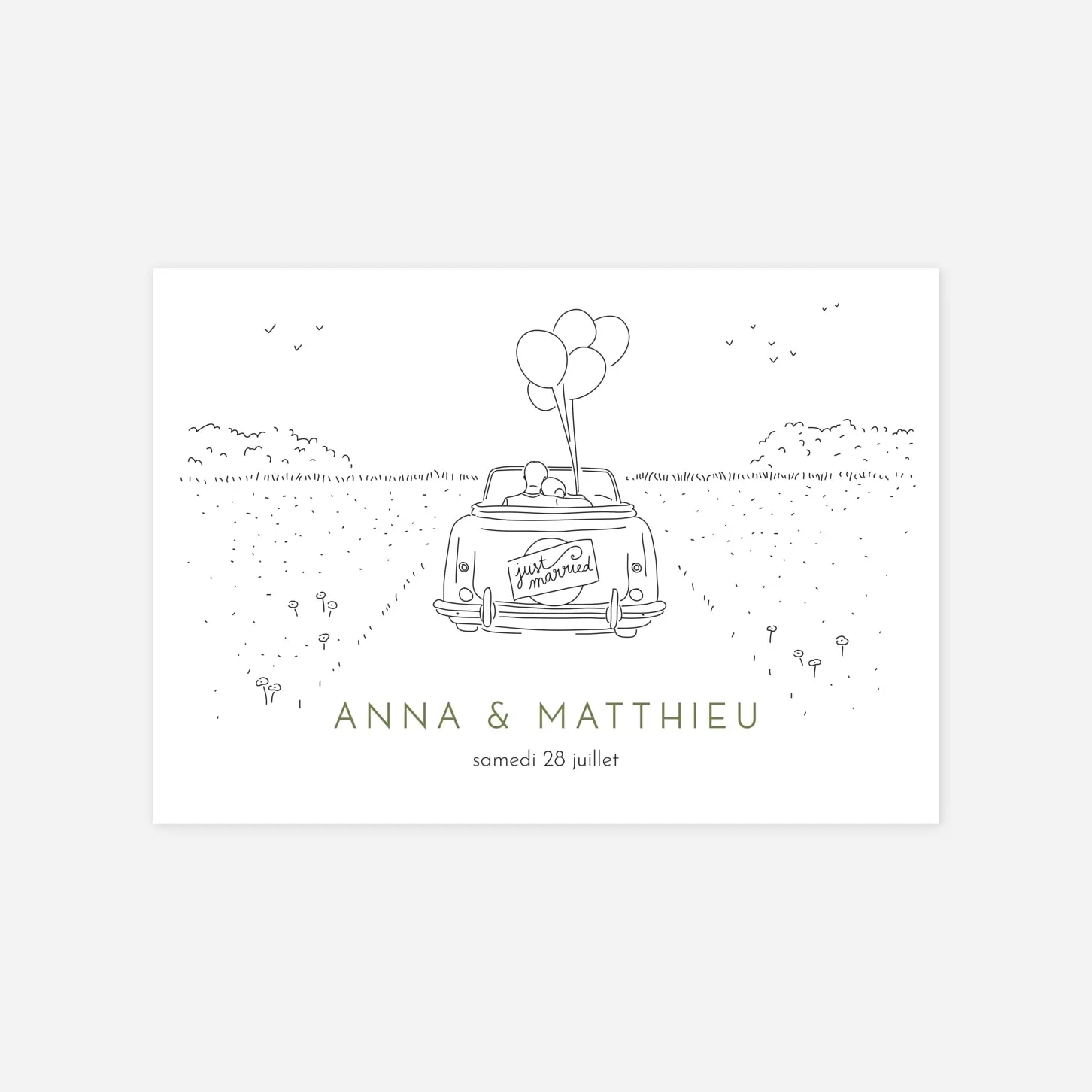 Carte de remerciements Promesse bohême