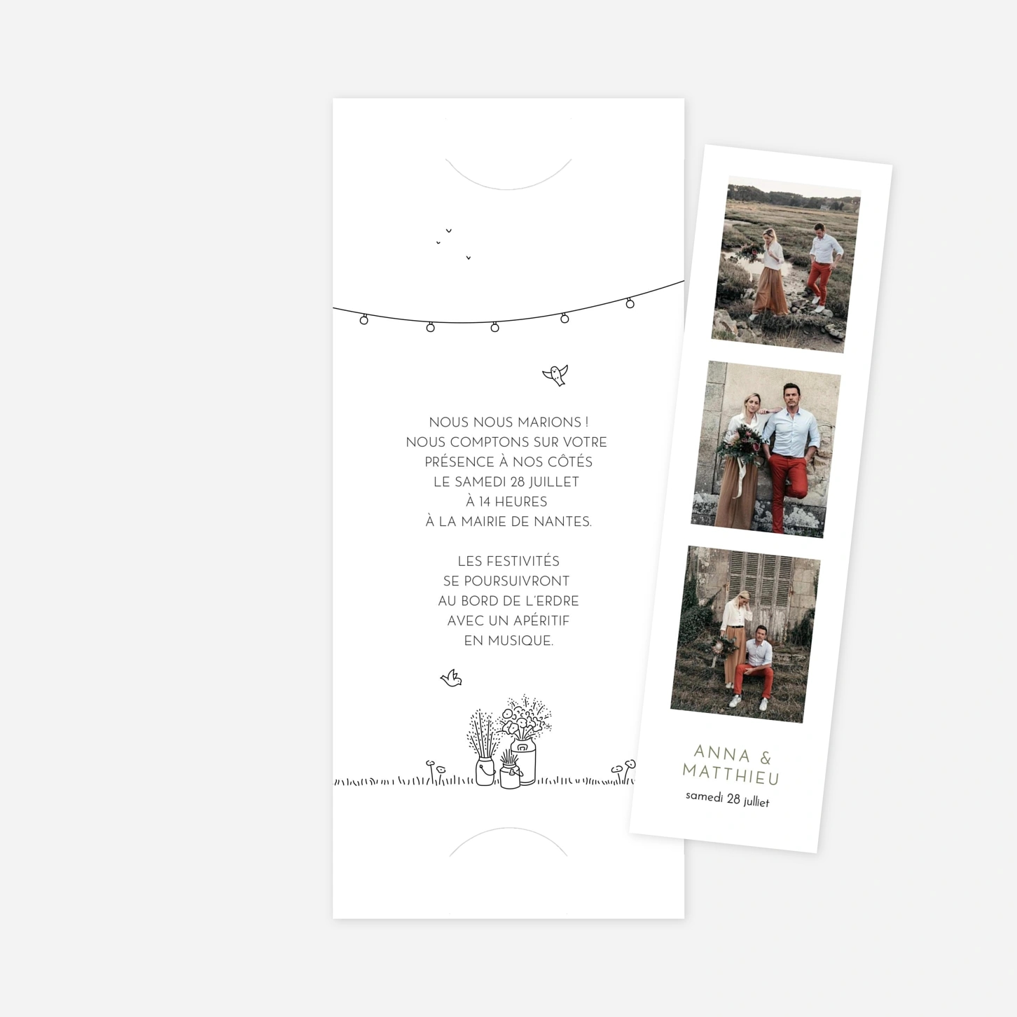 Faire-part mariage Promesse bohême