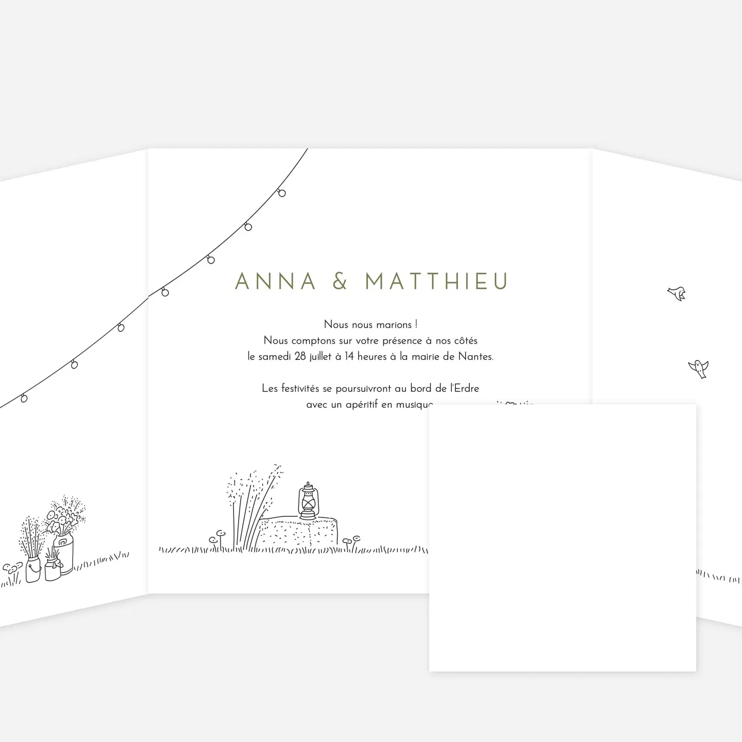 Faire-part mariage Promesse bohême