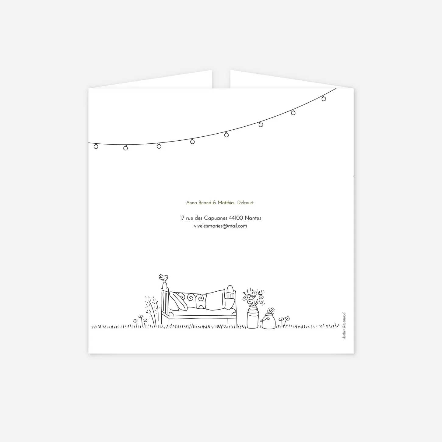 Faire-part mariage Promesse bohême