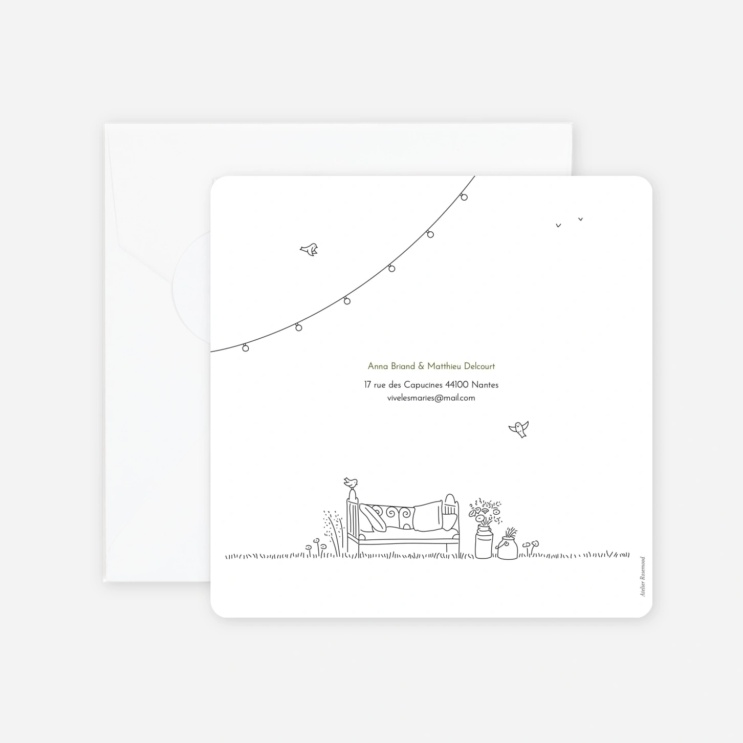 Faire-part mariage Promesse bohême