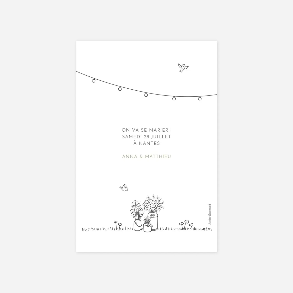 Save the date Promesse bohême