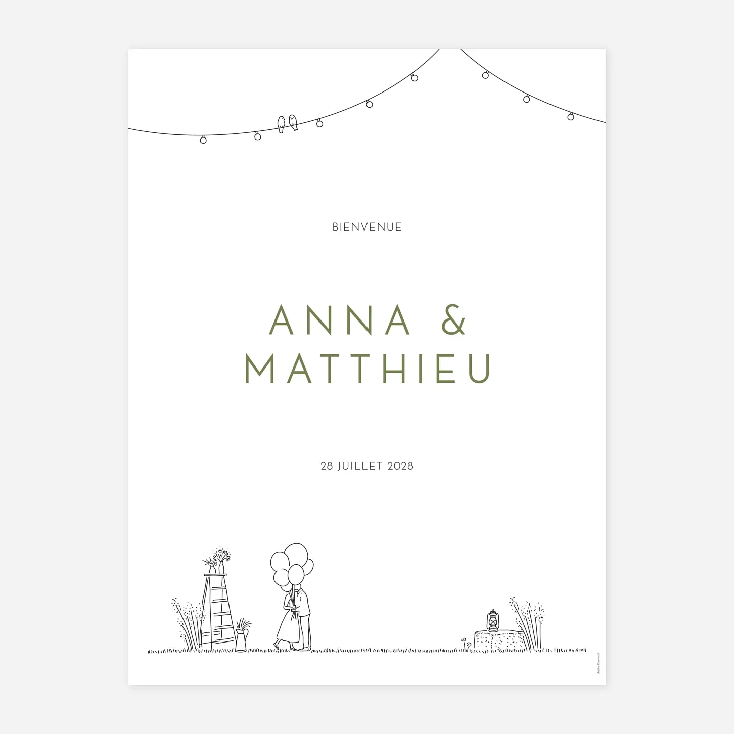 Panneau mariage Promesse bohême