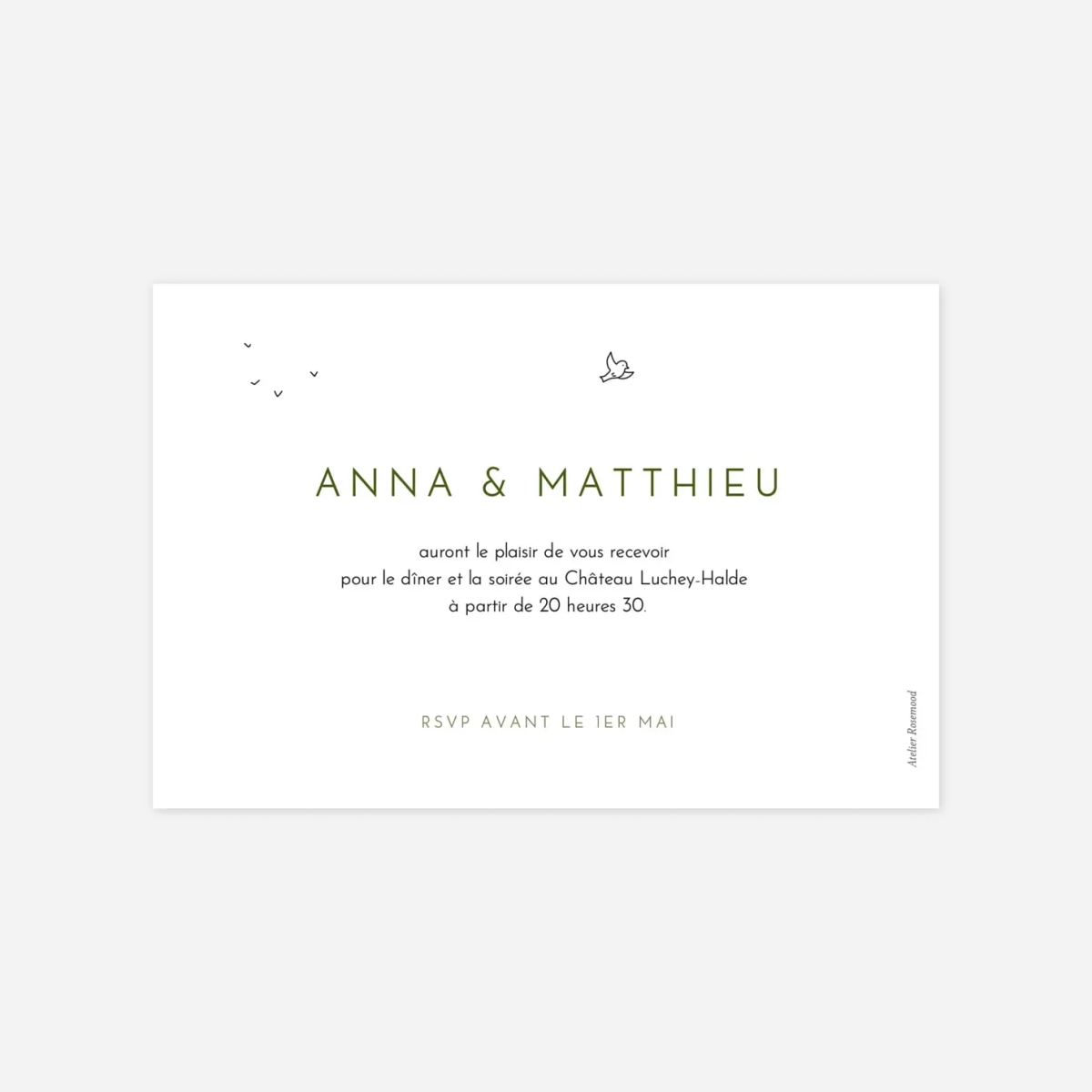 Carton d'invitation Promesse bohême