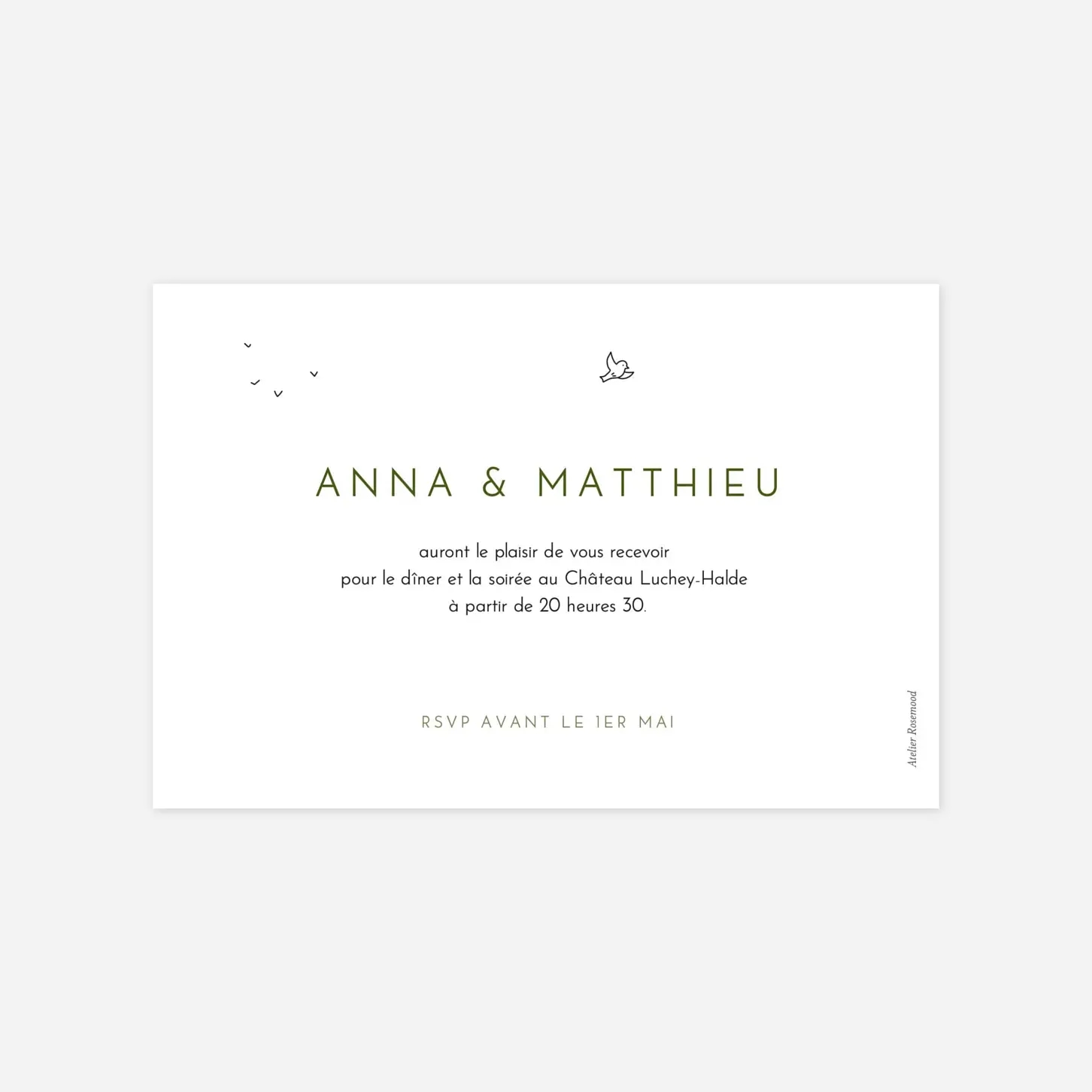 Carton d'invitation Promesse bohême