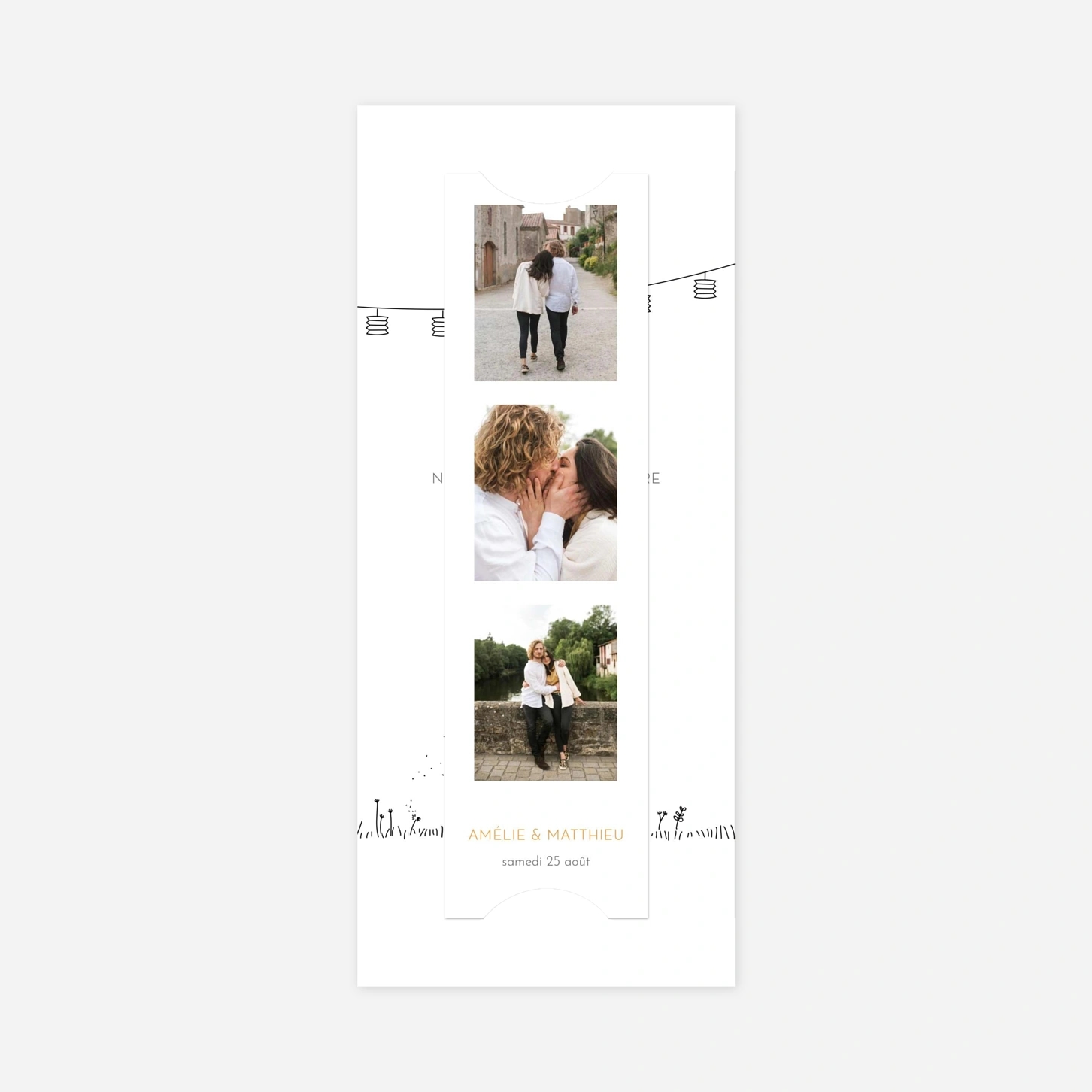 Faire-part mariage Promesse champêtre